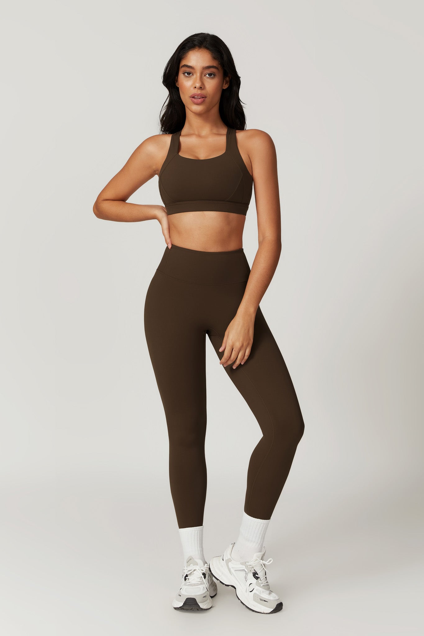 Fit Sports Bra - Cocoa - Maison and Aurora