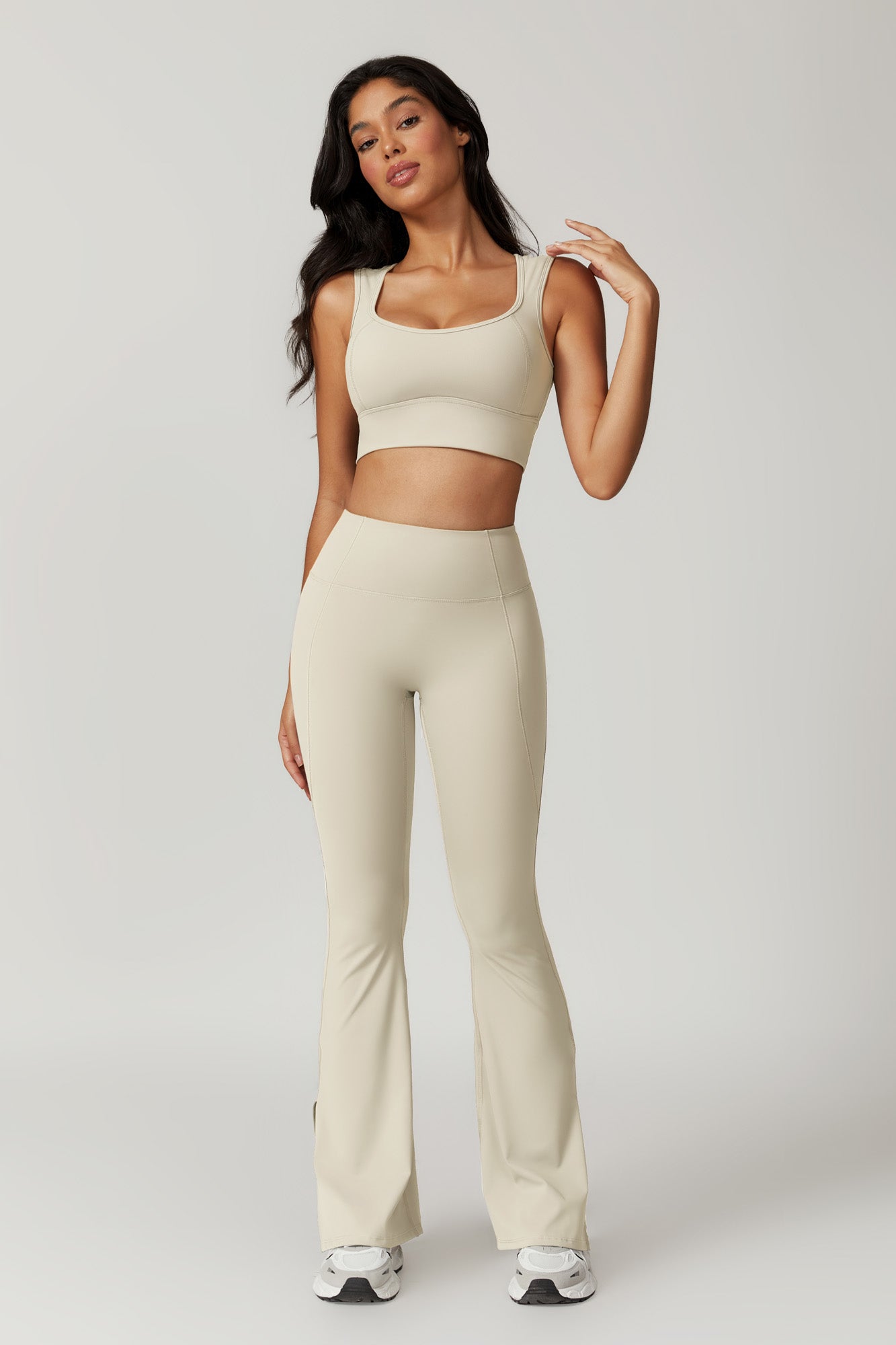 Isla Flare Leggings - Cream - Maison and Aurora