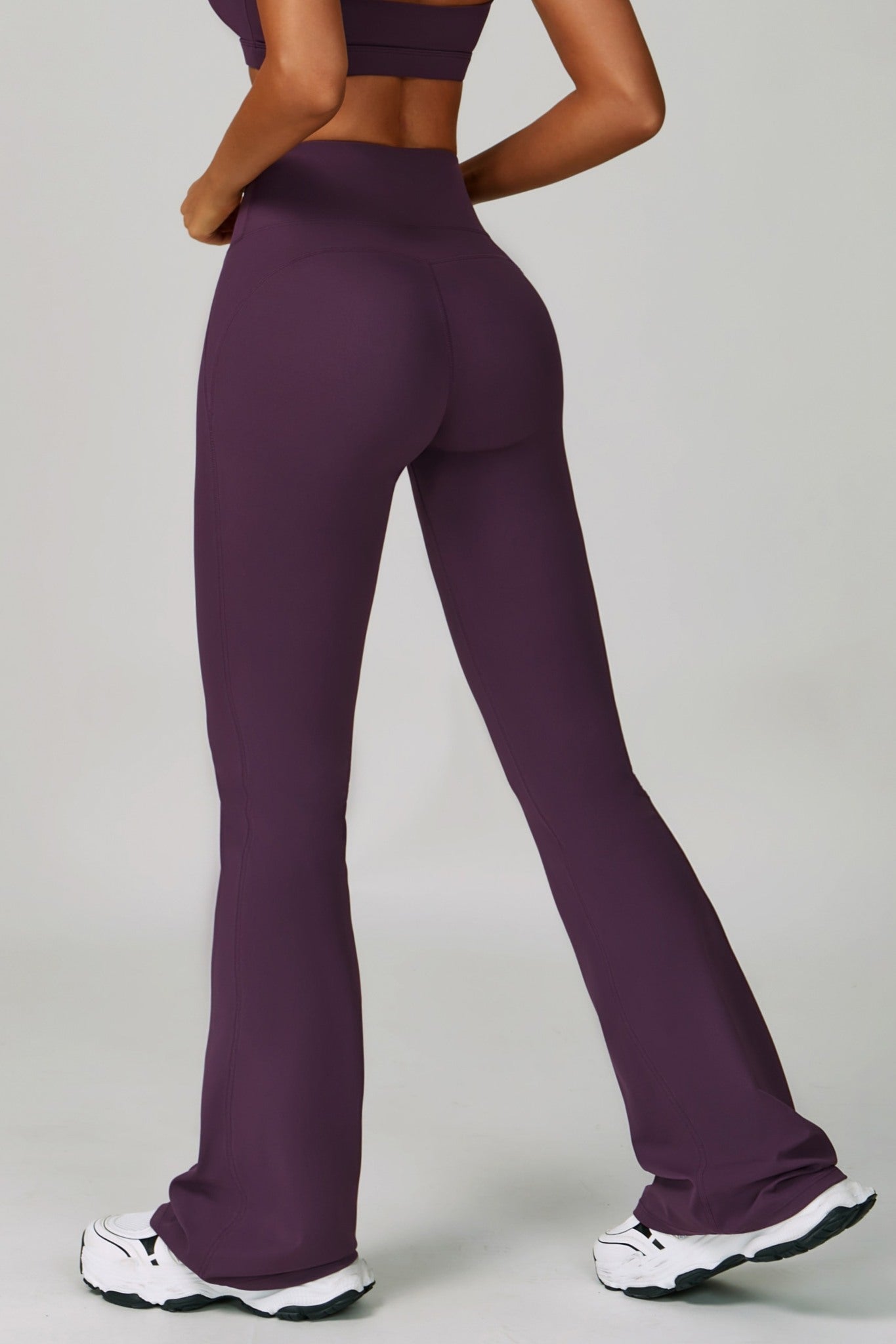 Esme Flare Leggings - Aubergine - Maison and Aurora