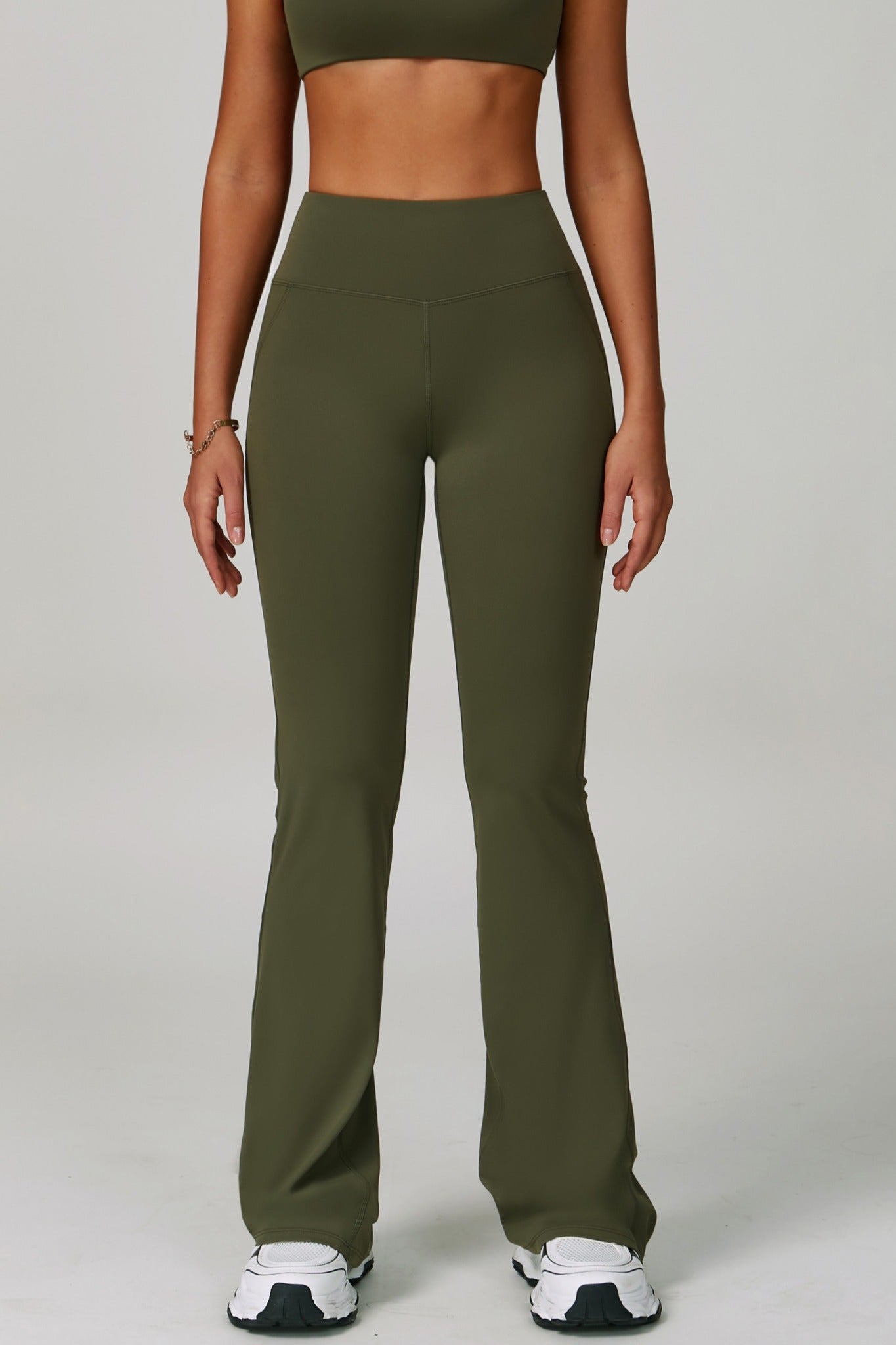 Esme Flare Leggings - Sagewood - Maison and Aurora