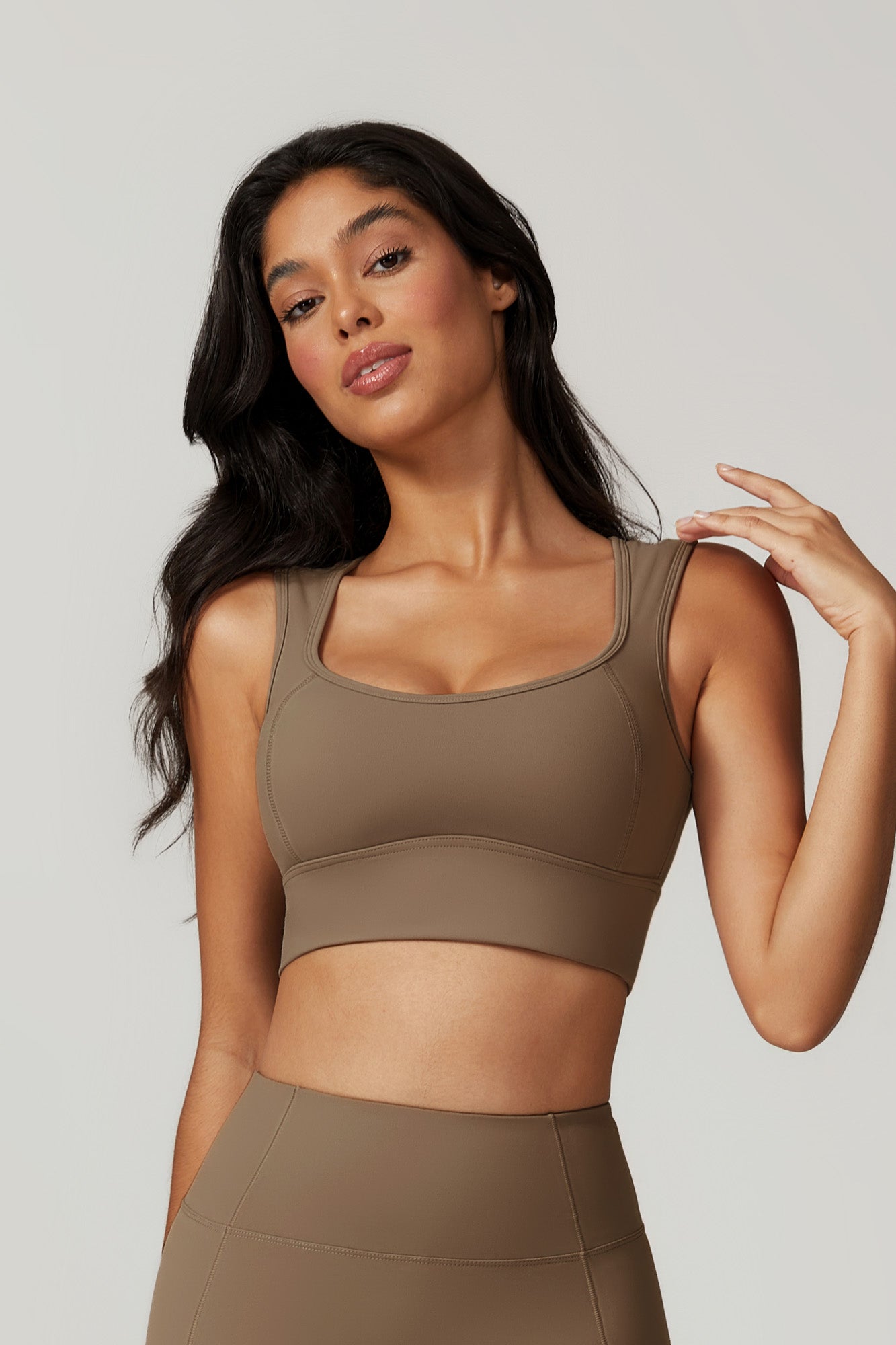 Isla Plunge Sports Bra - Latte - Maison and Aurora