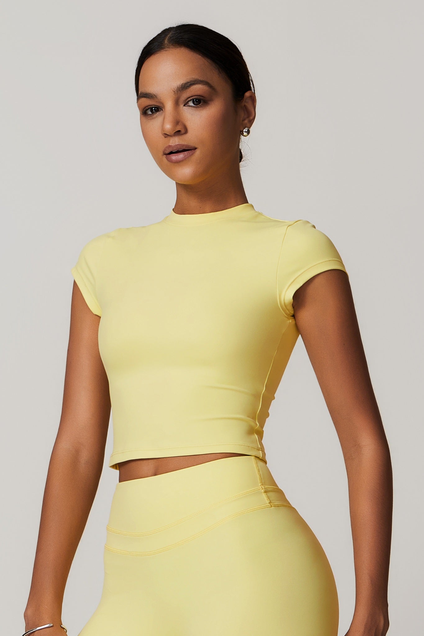 Alexa Crop Top - Lemon - Maison and Aurora