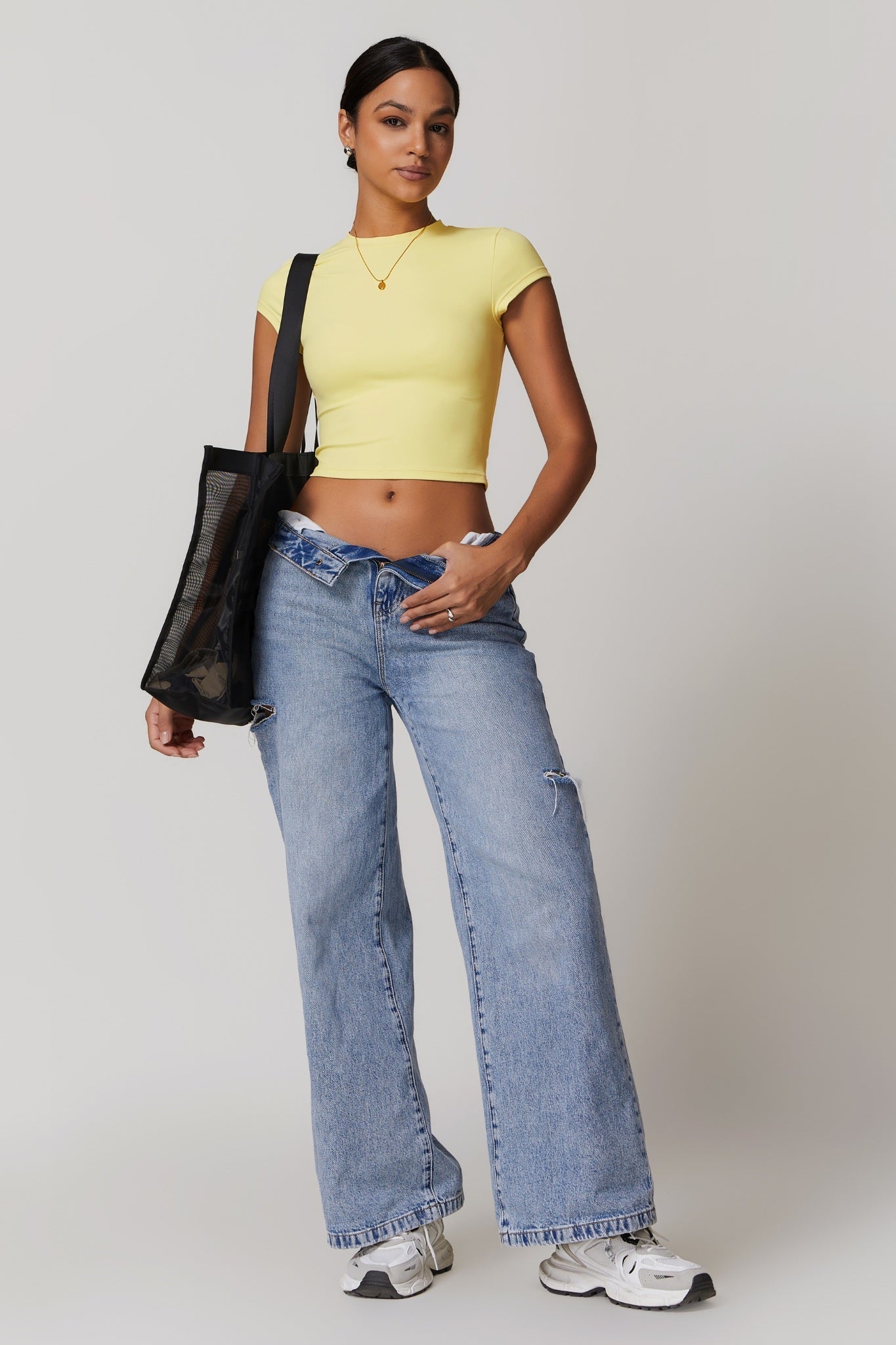 Alexa Crop Top - Lemon - Maison and Aurora