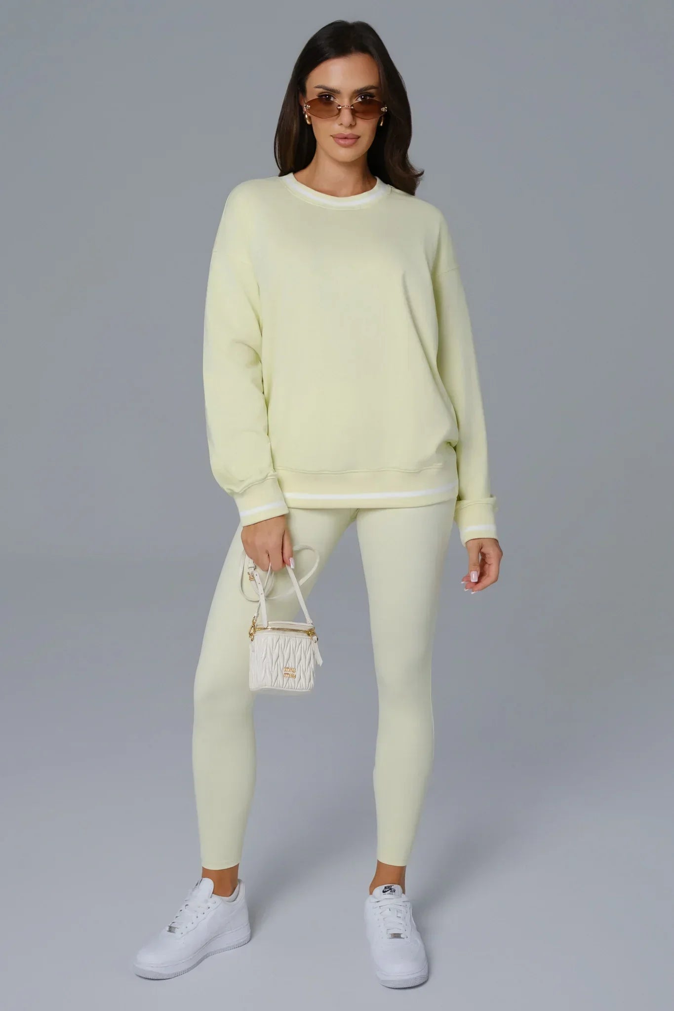 Shelly High Waist Sports Leggings - Lime - Maison and Aurora