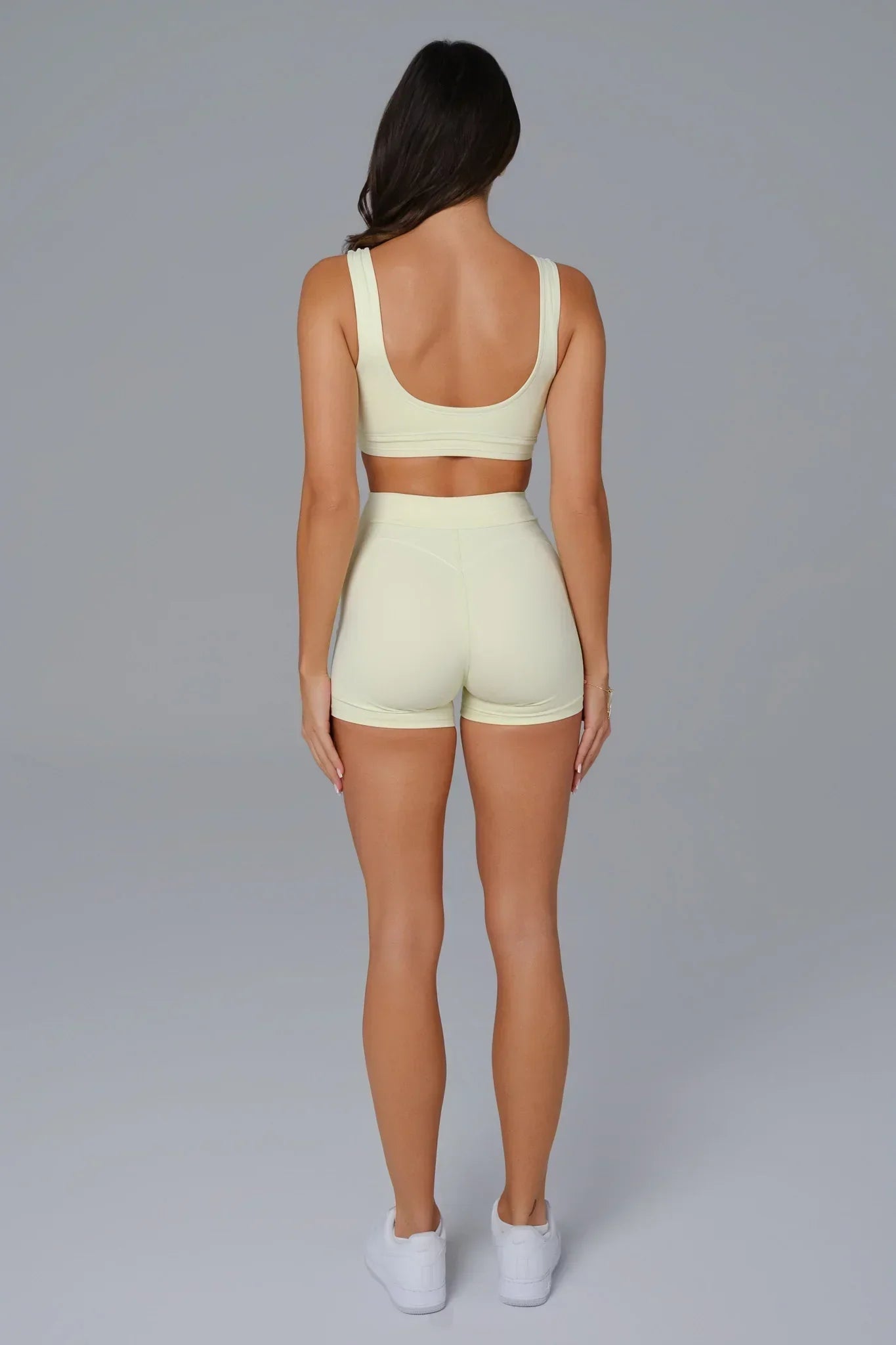 Shelly High Waist Sports Shorts - Lime - Maison and Aurora