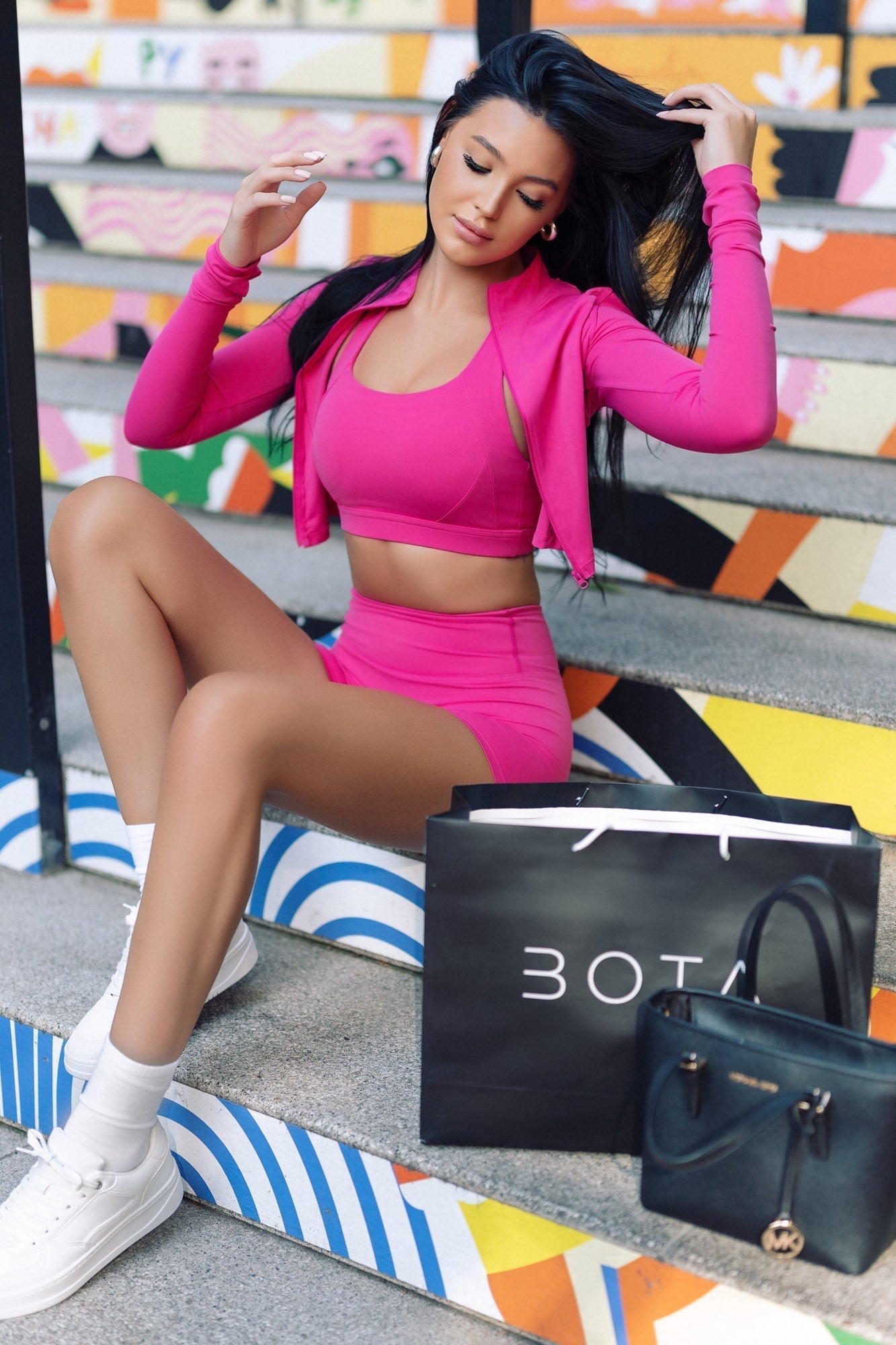 Fit Sports Bra - Magenta - Maison and Aurora