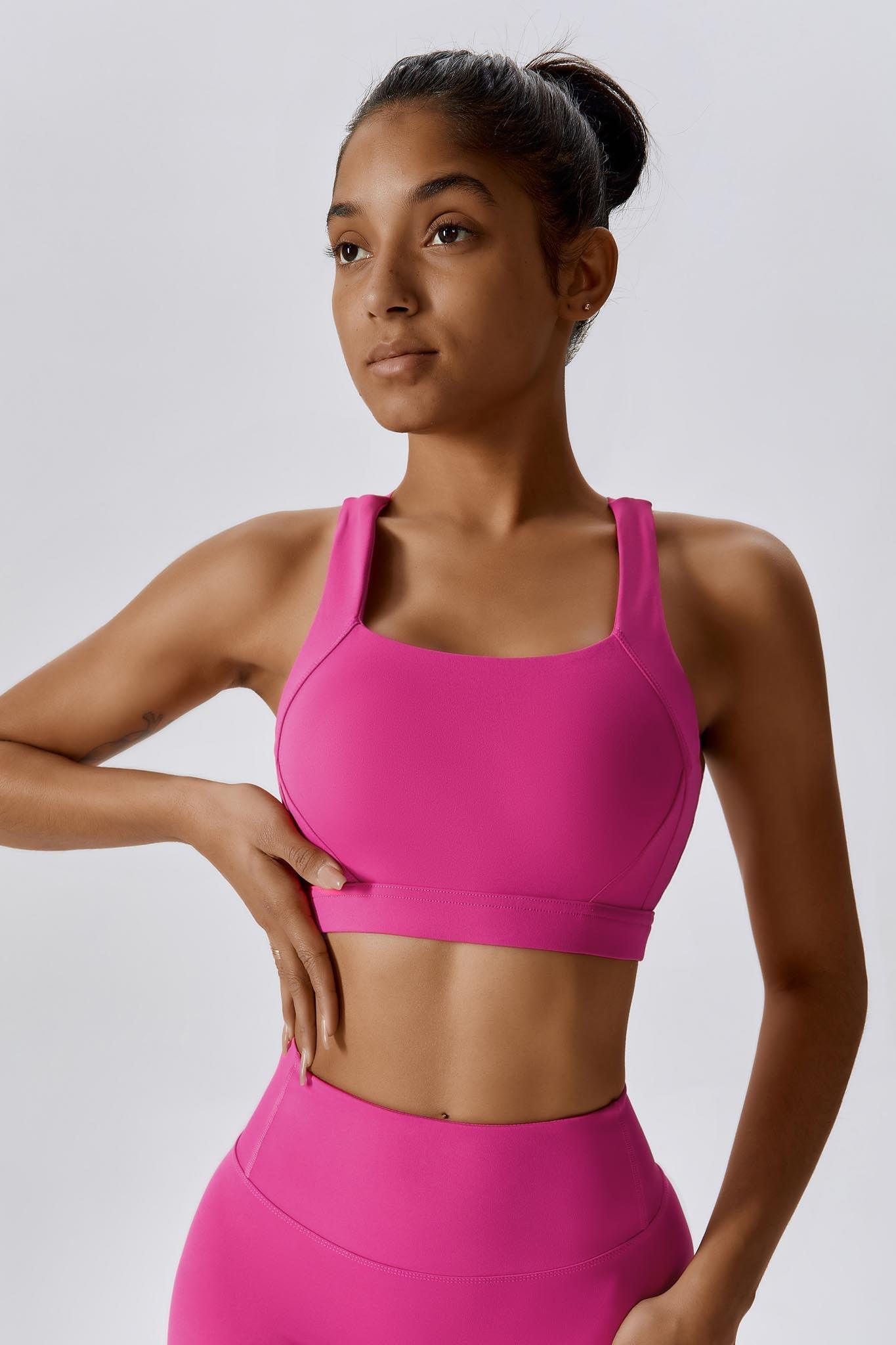 Fit Sports Bra - Magenta - Maison and Aurora