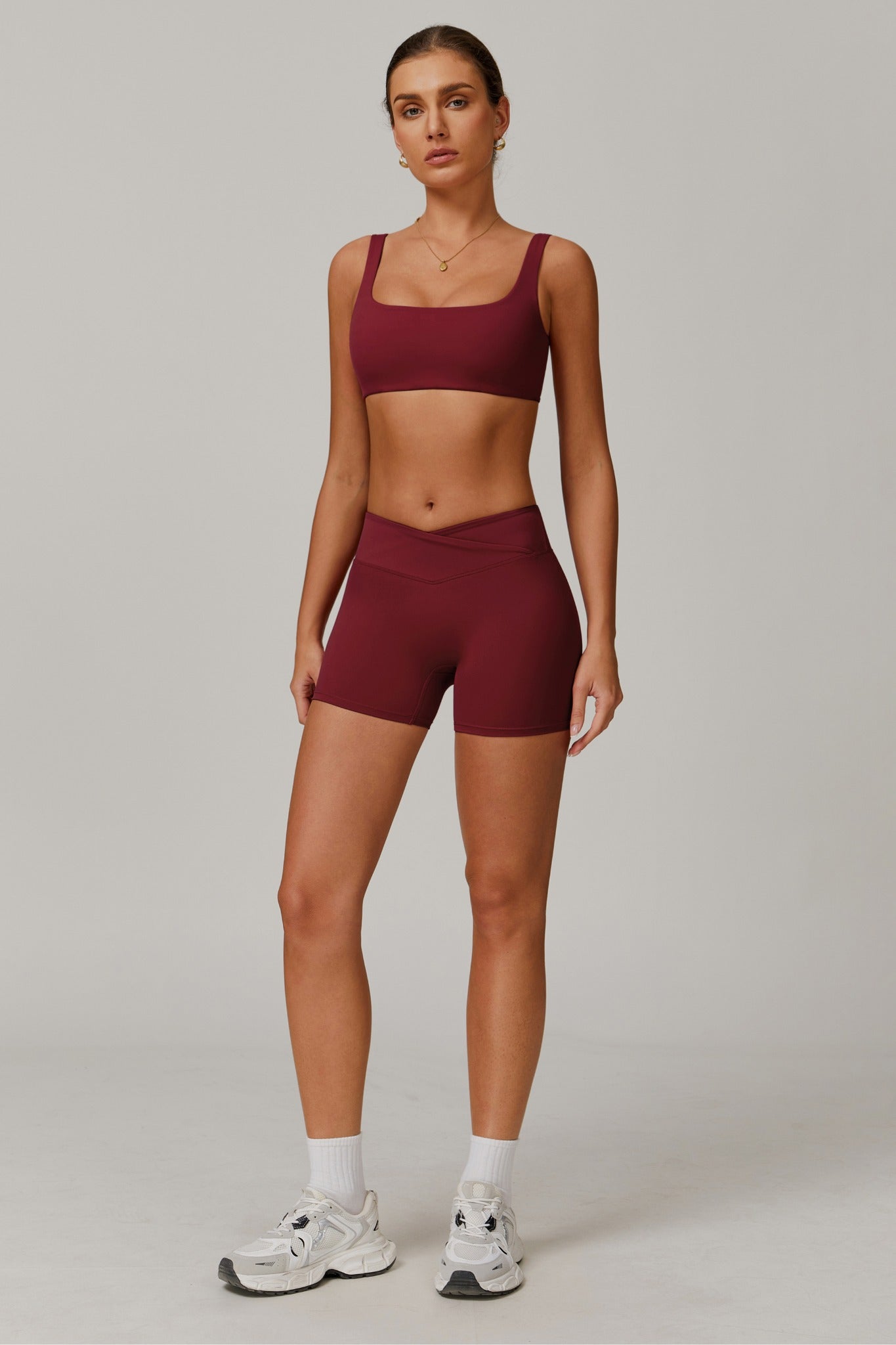 Evelyn Shorts - Maroon - Maison and Aurora