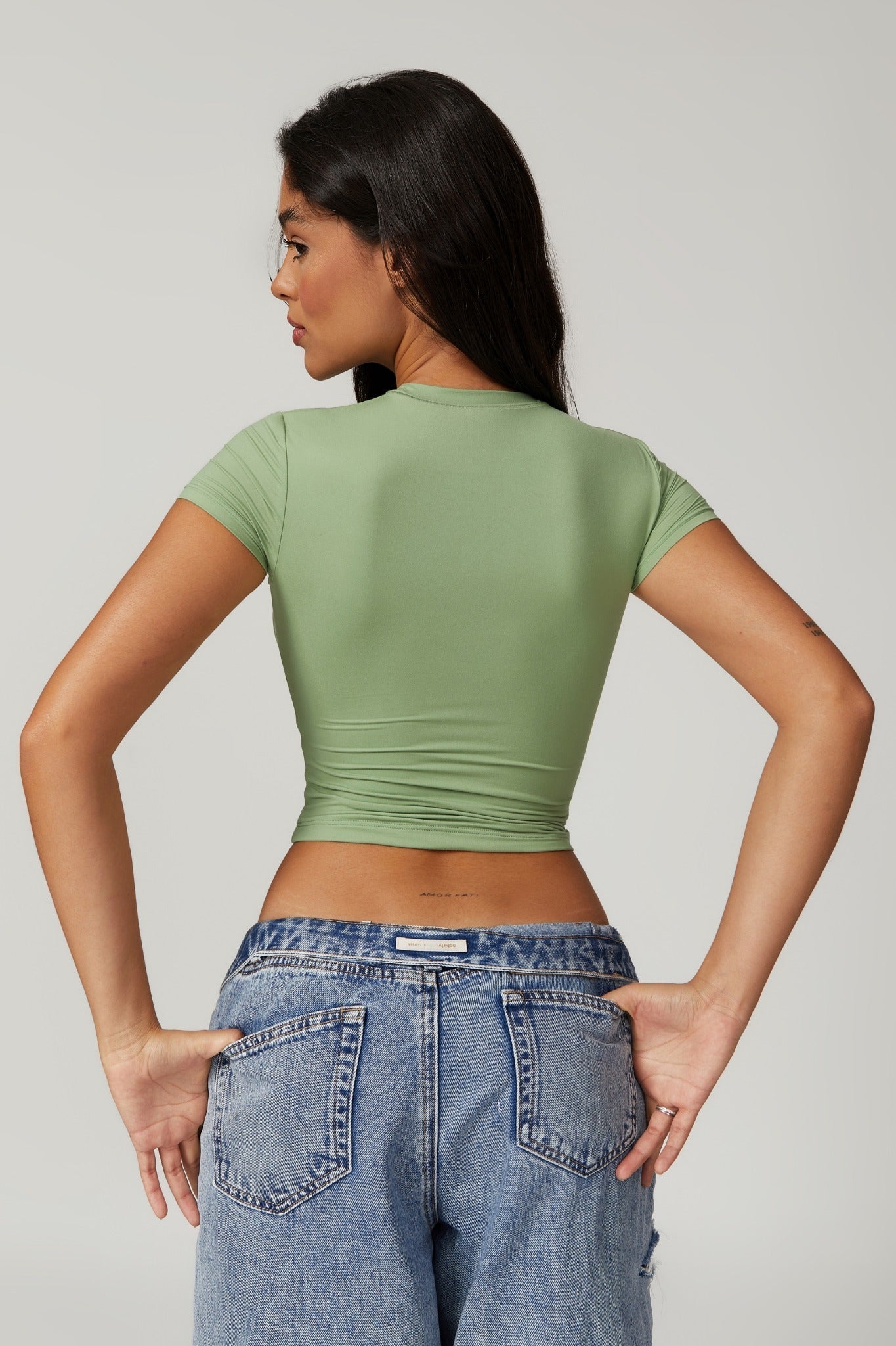 Melanie Crop Top - Matcha - Maison and Aurora