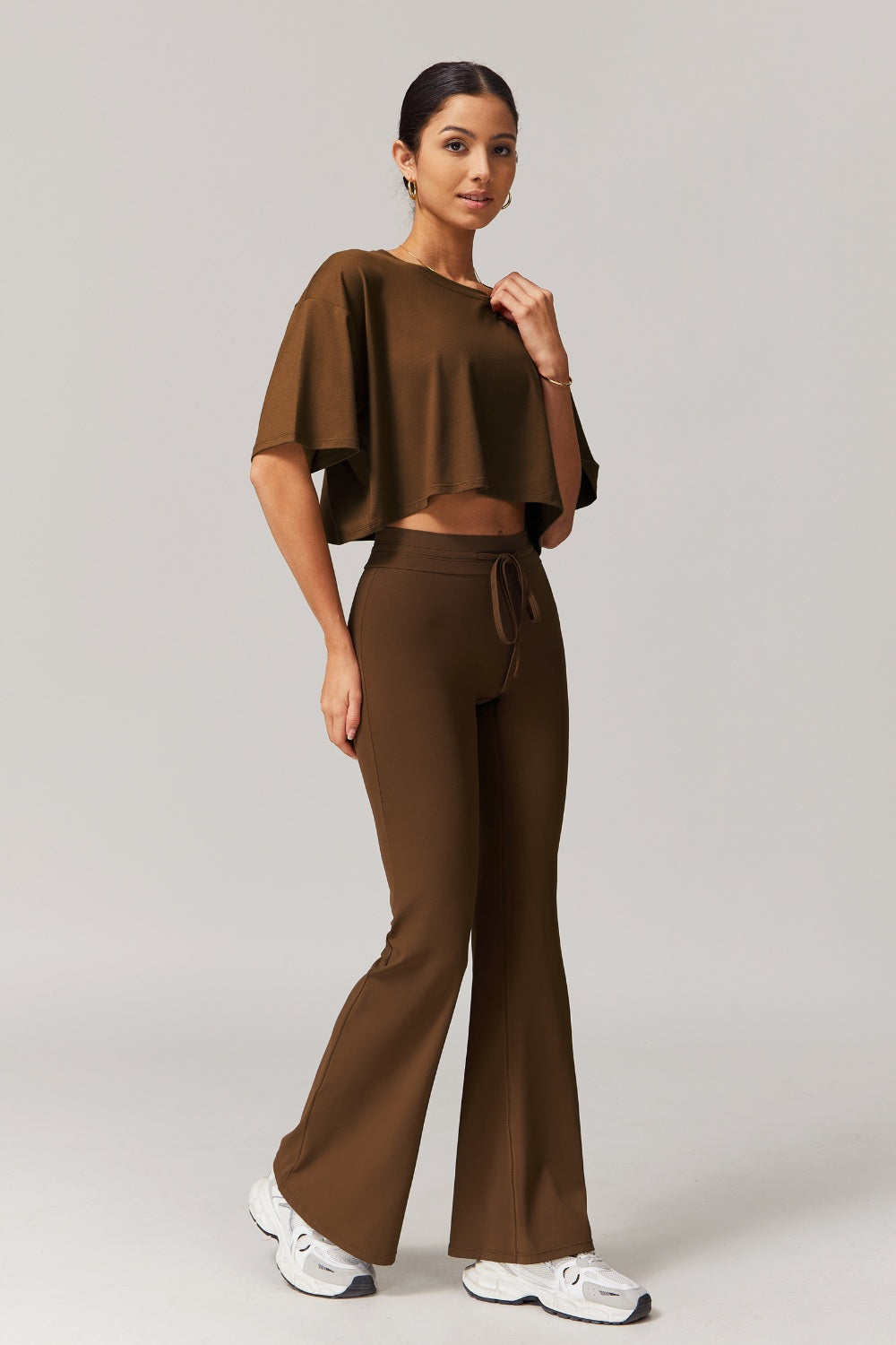 Ivy Flare Leggings - Mocha - Maison and Aurora