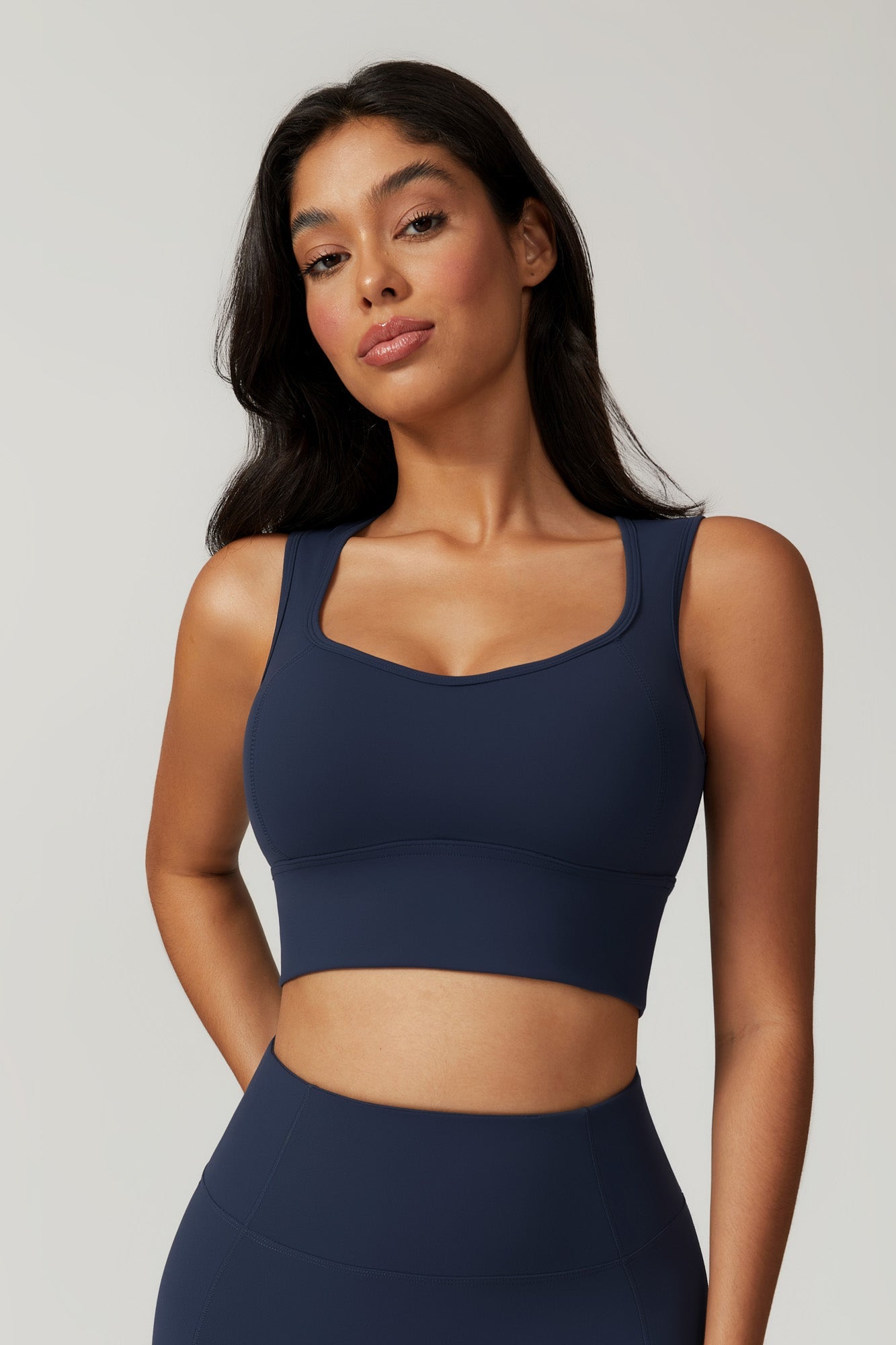 Isla Plunge Sports Bra - Navy - Maison and Aurora