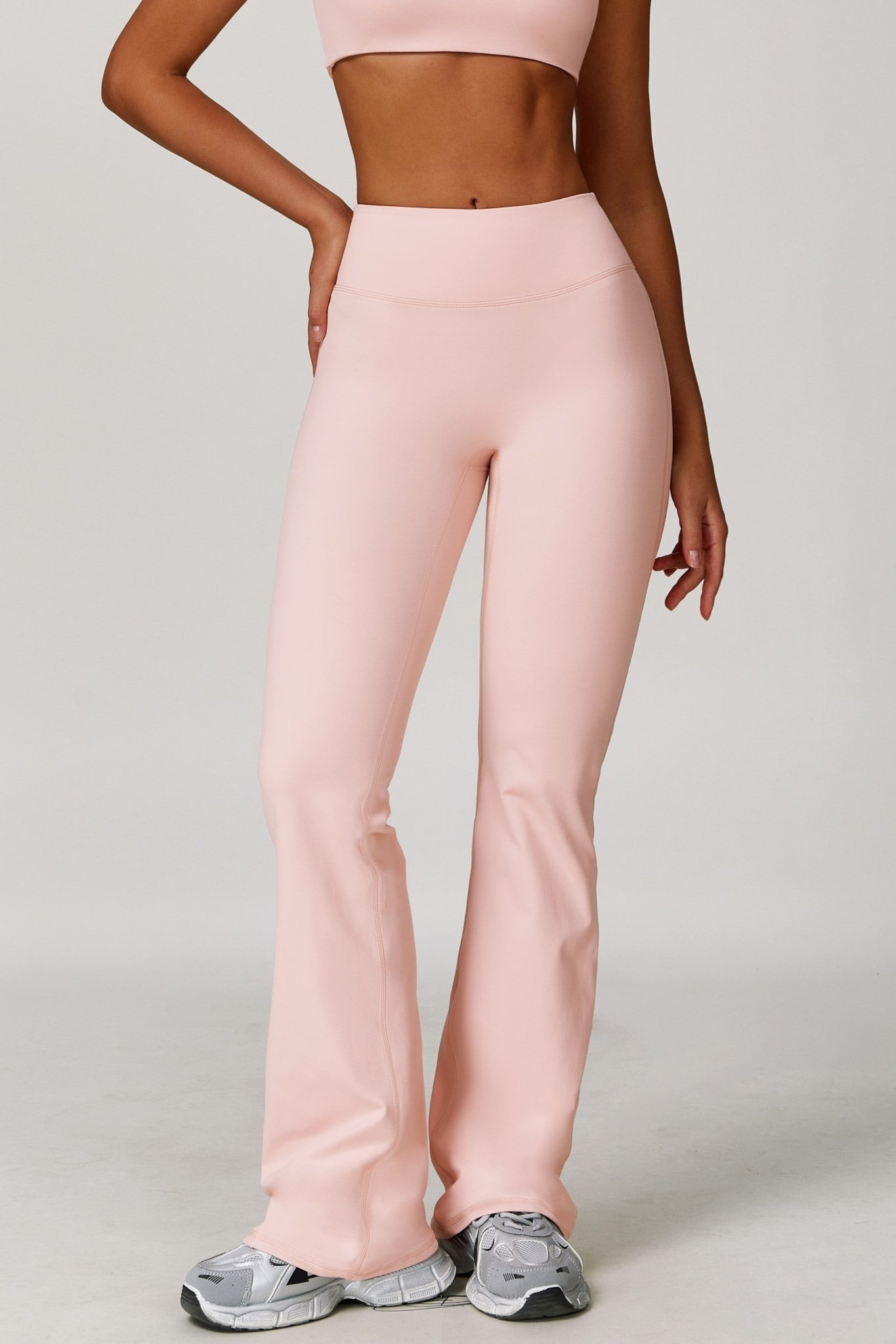 Sahara Flare Leggings - Peach - Maison and Aurora
