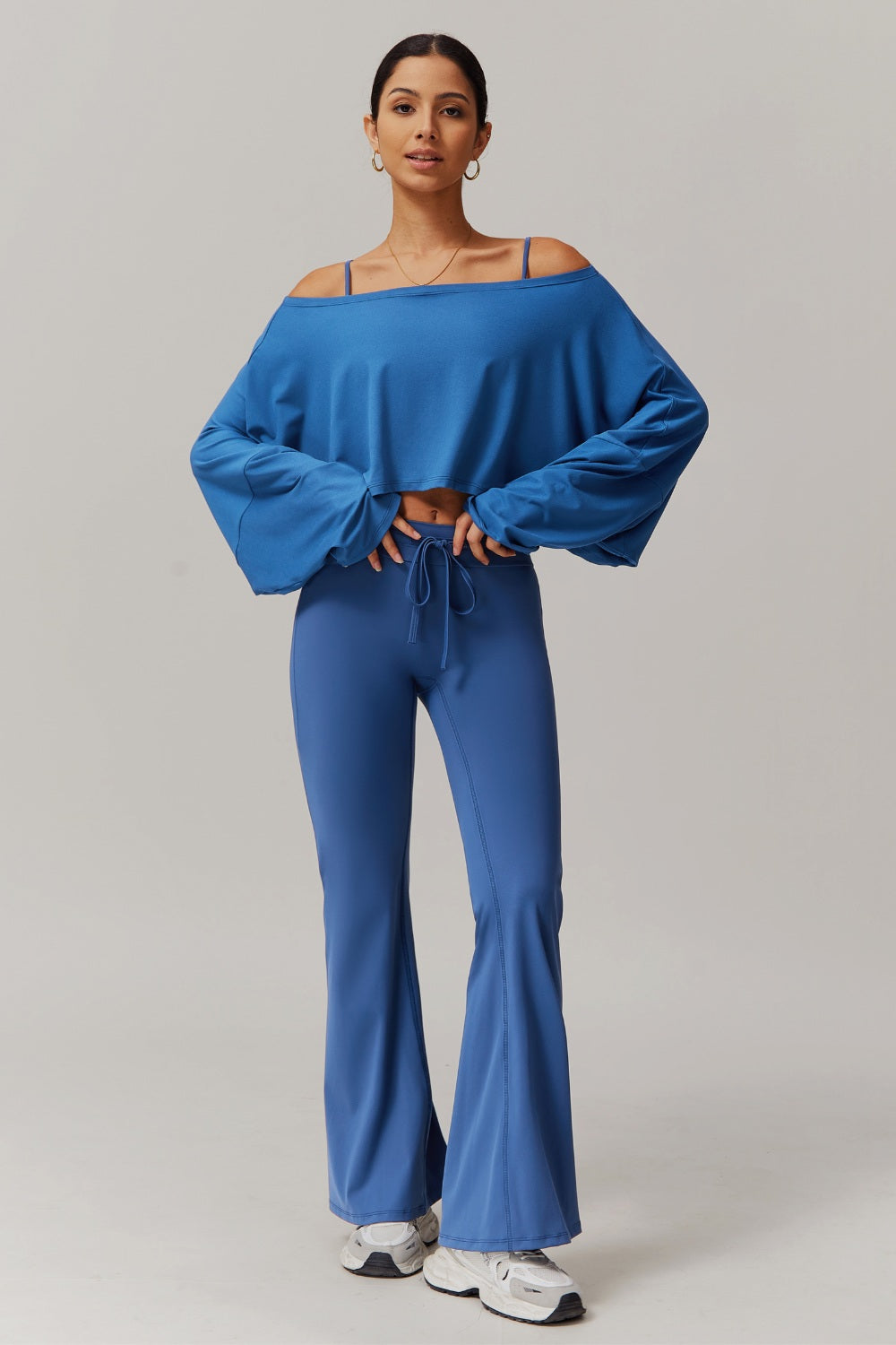 Ivy Flare Leggings - Peacock Blue - Maison and Aurora