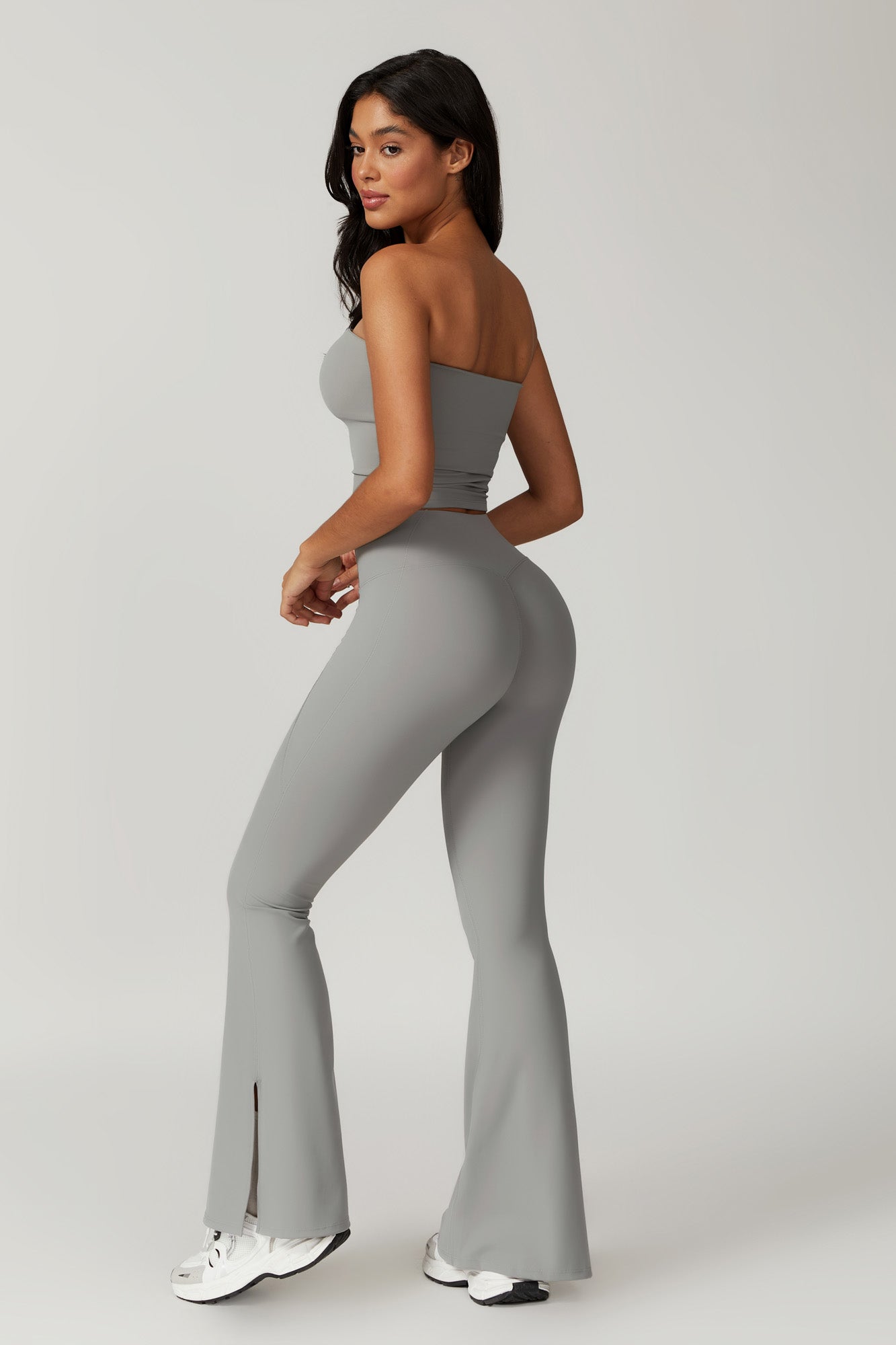 Isla Flare Leggings - Rhino Gray - Maison and Aurora