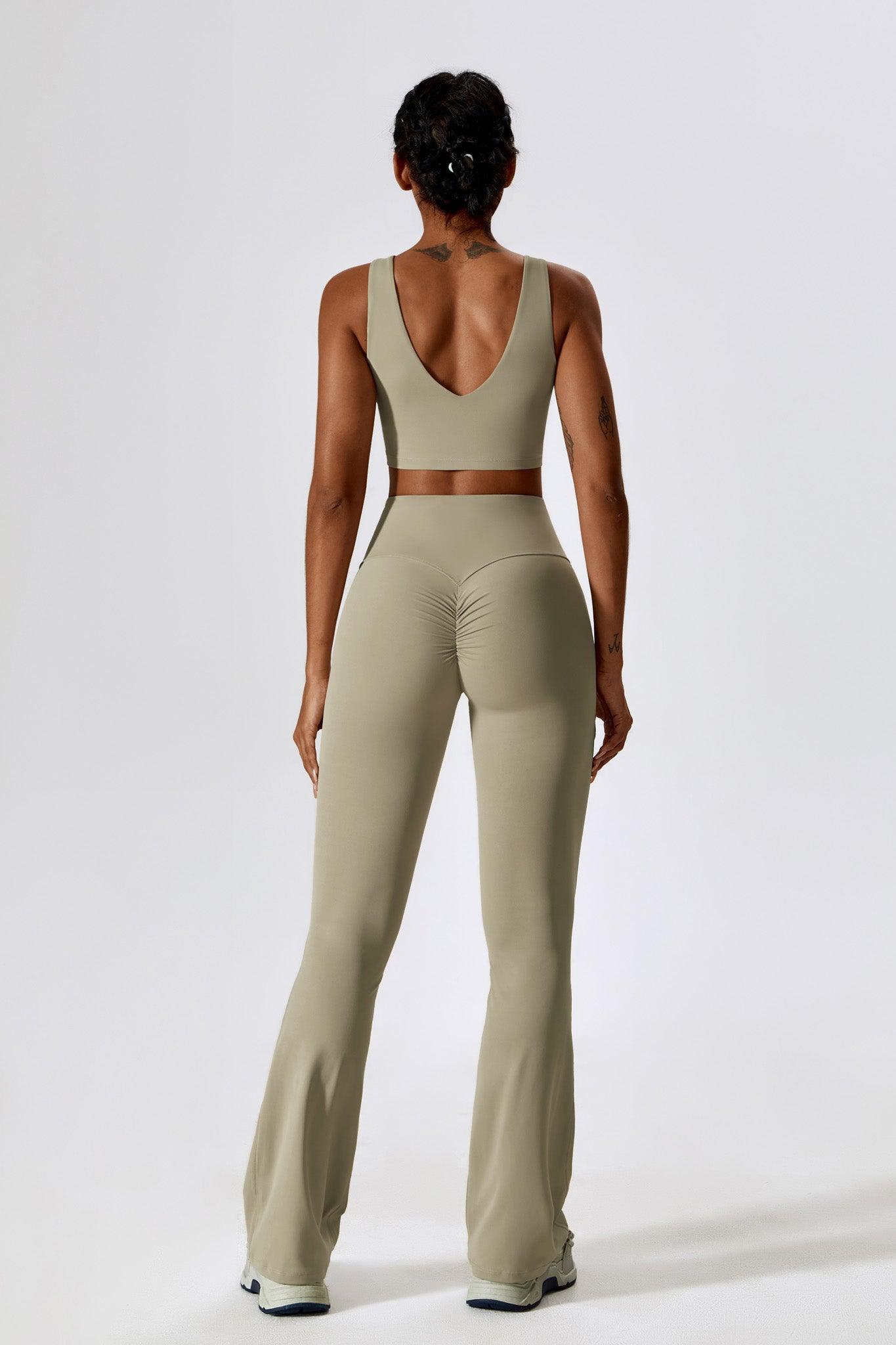 Heaven Flare Leggings - Almond Tan - Maison and Aurora