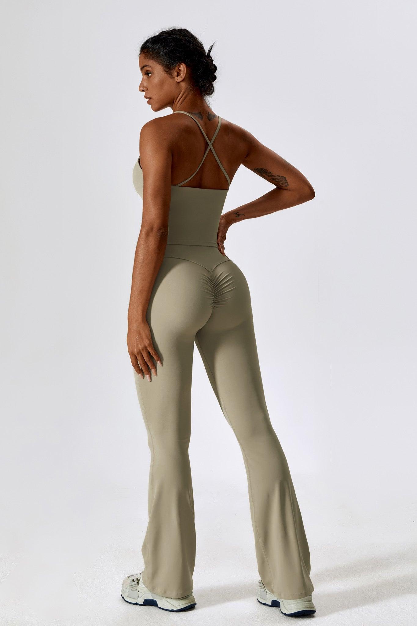 Heaven Flare Leggings - Almond Tan - Maison and Aurora