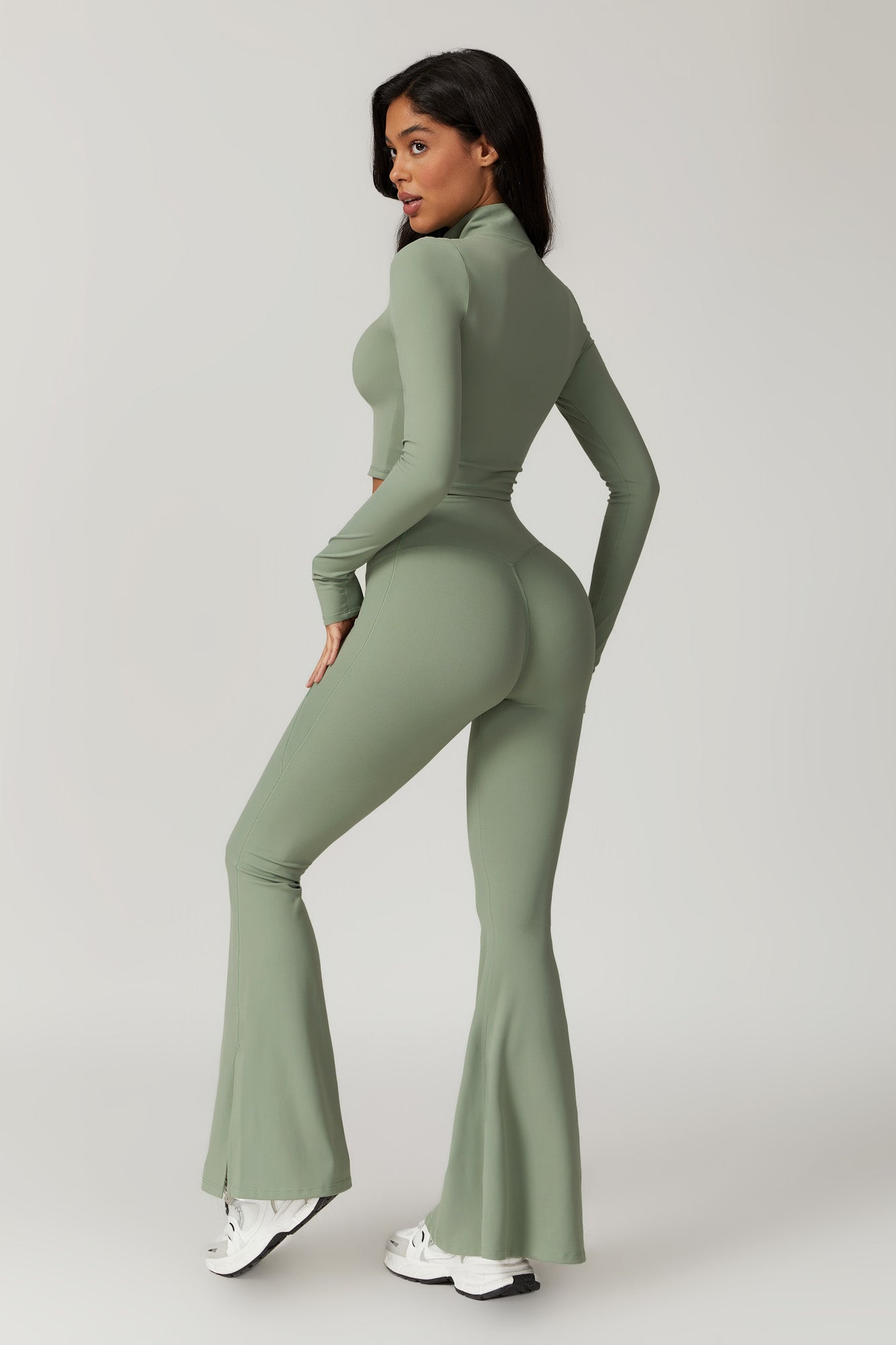 Isla Flare Leggings - Sage - Maison and Aurora