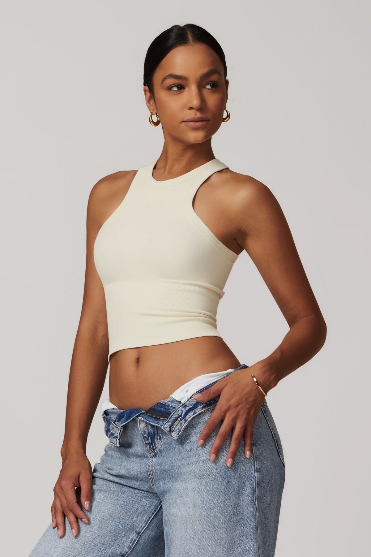 Everyday Racer Top - Soft Cream | Maison and Aurora