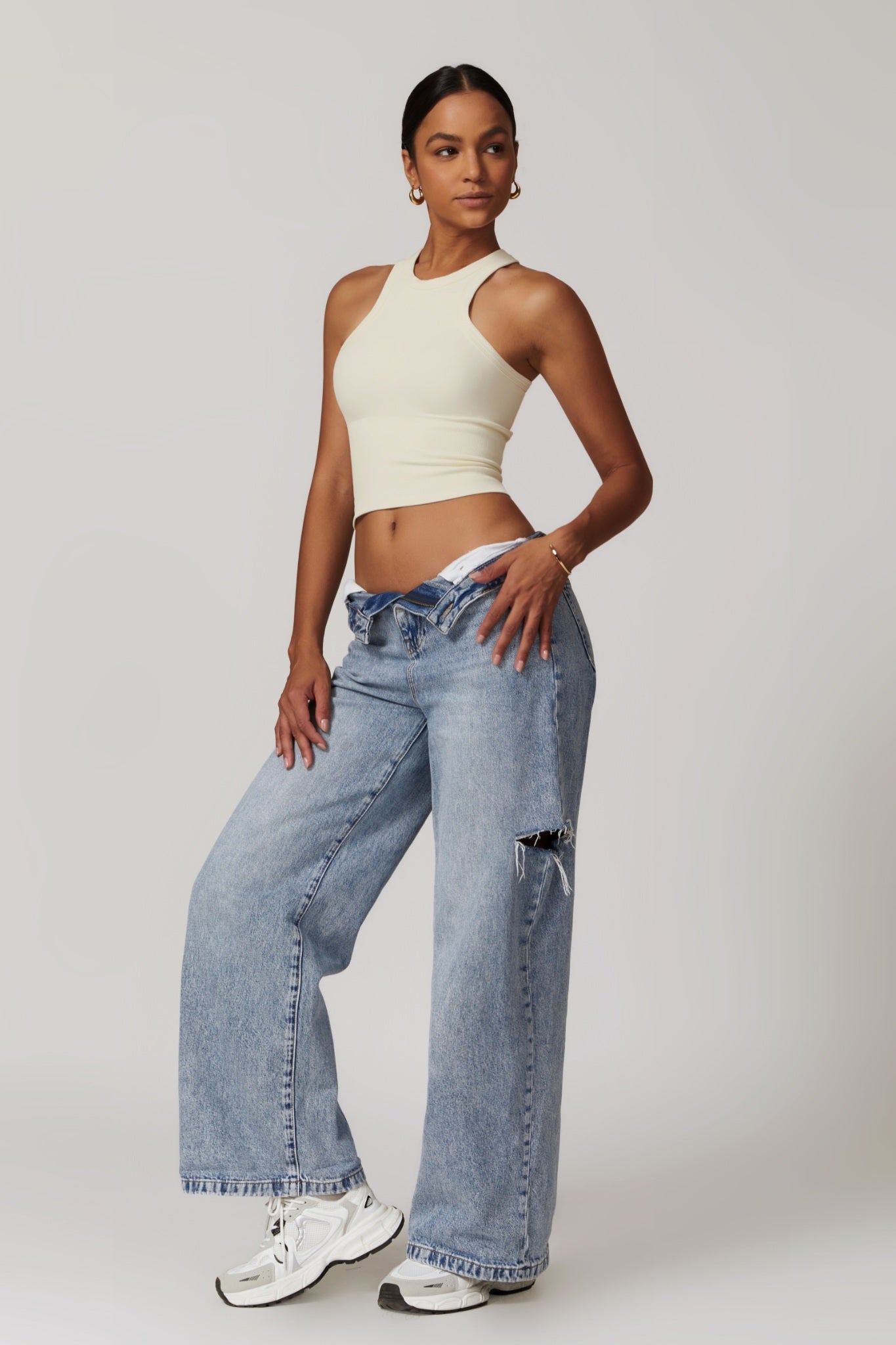 Everyday Racer Top - Soft Cream - Maison and Aurora