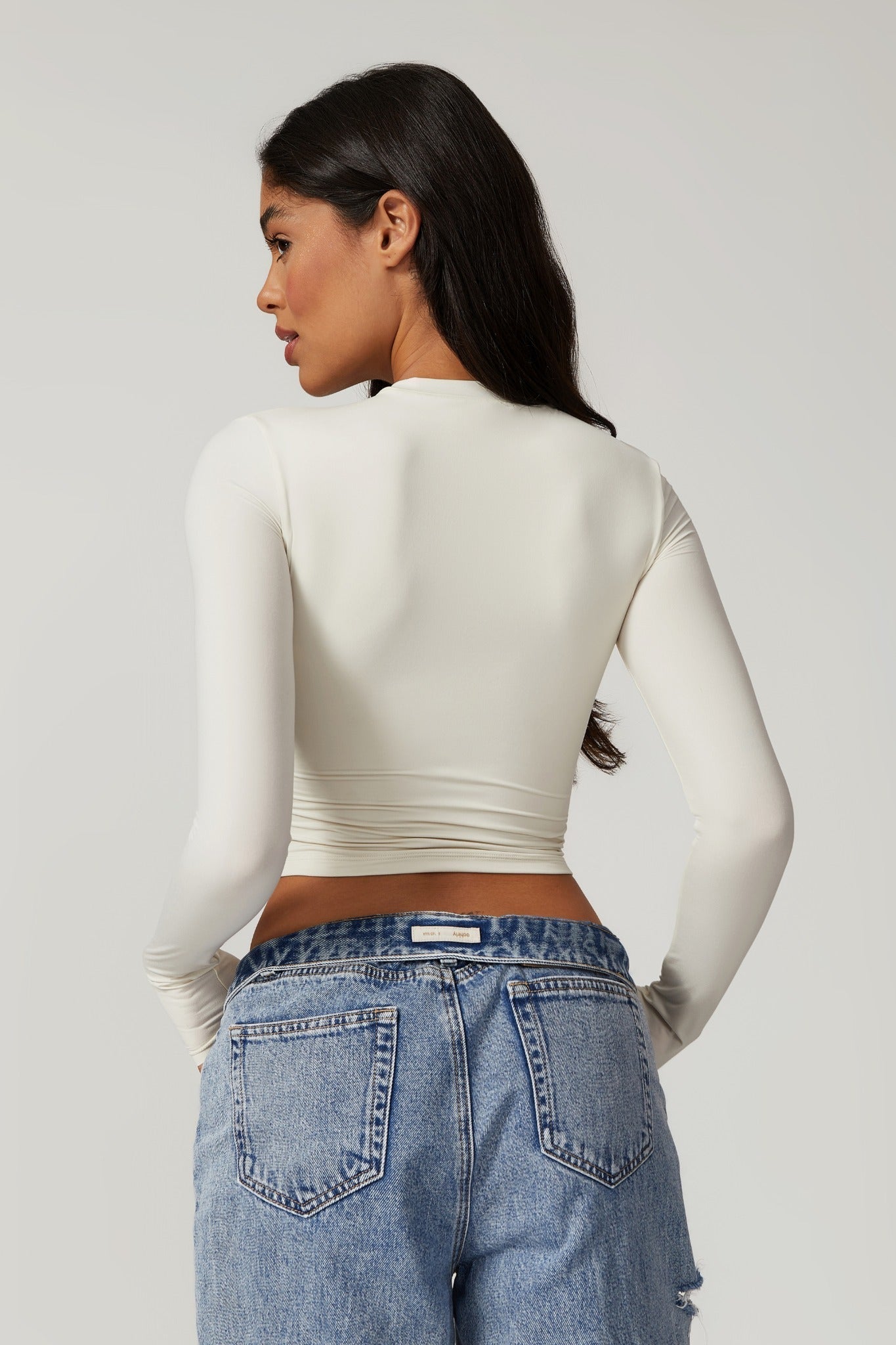 Melanie Long Sleeve Top - Soft Cream - Maison and Aurora