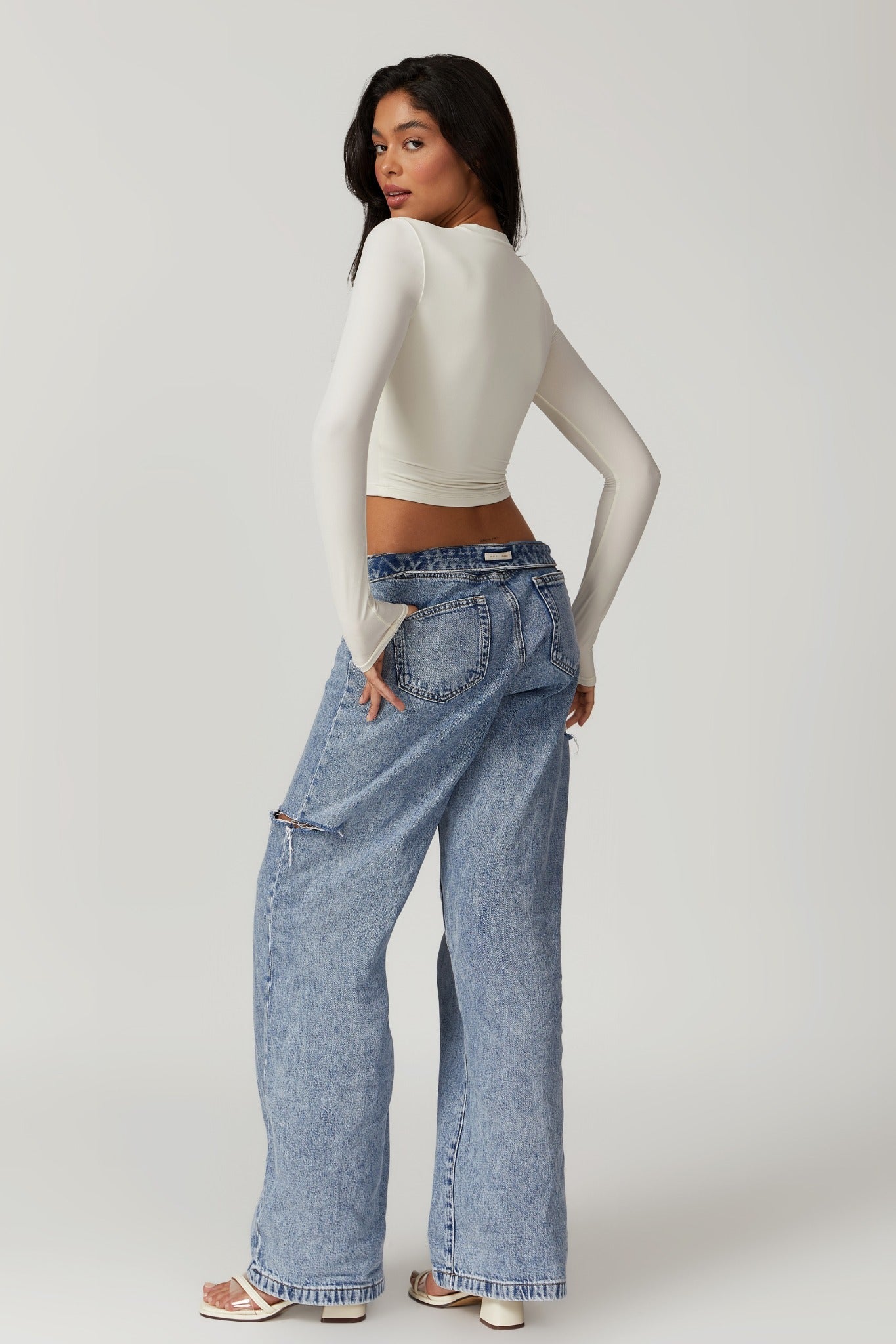 Melanie Long Sleeve Top - Soft Cream - Maison and Aurora