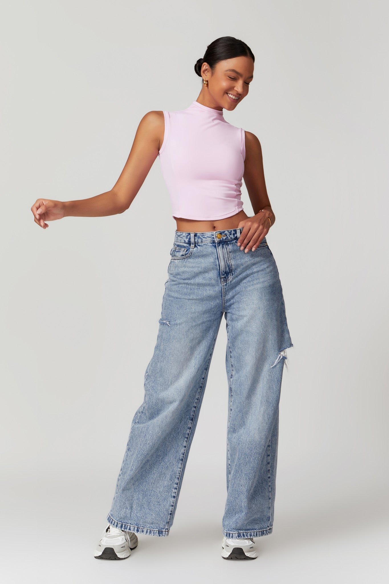 Belle Crop Top - Baby Pink - Maison and Aurora