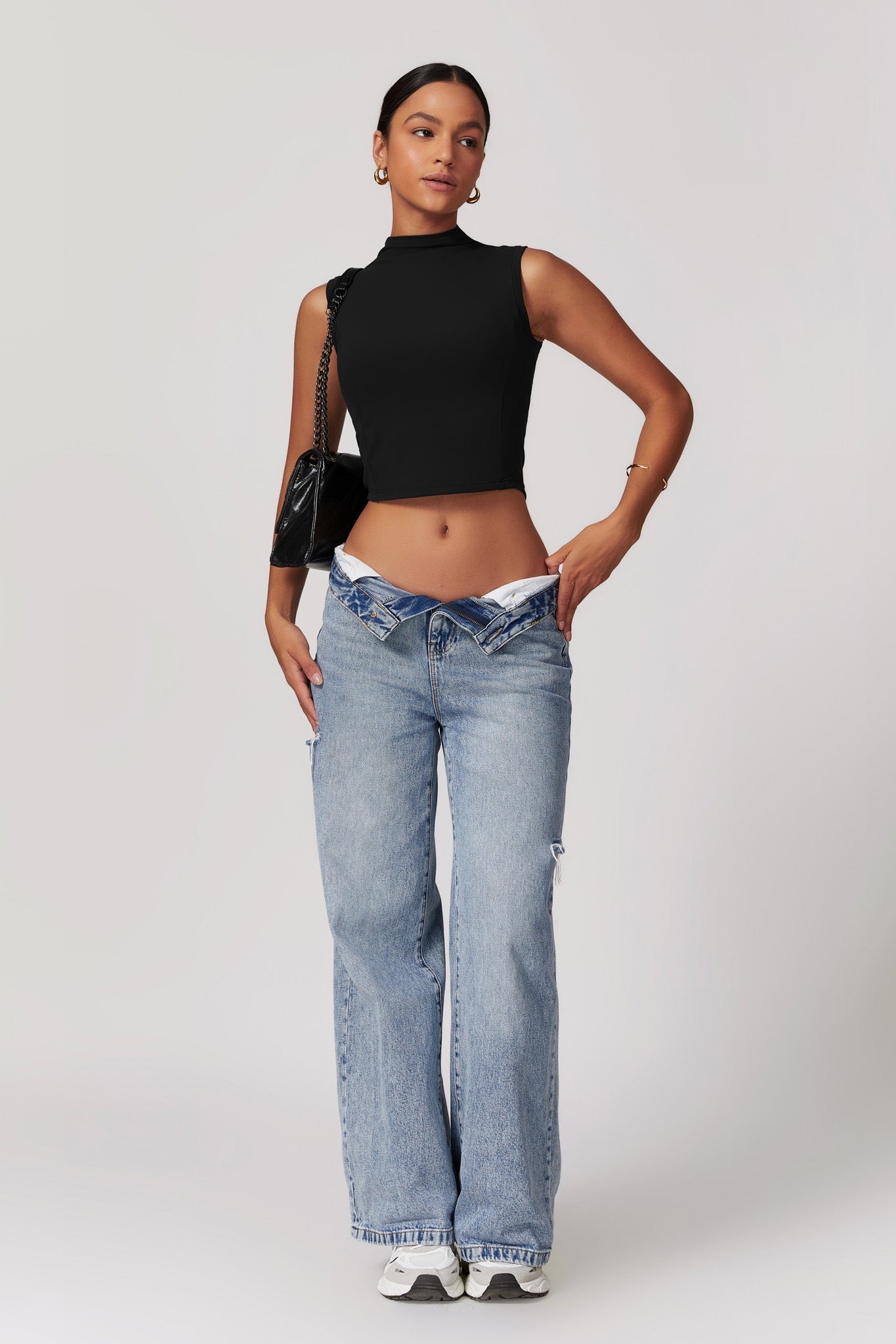 Belle Crop Top - Black - Maison and Aurora
