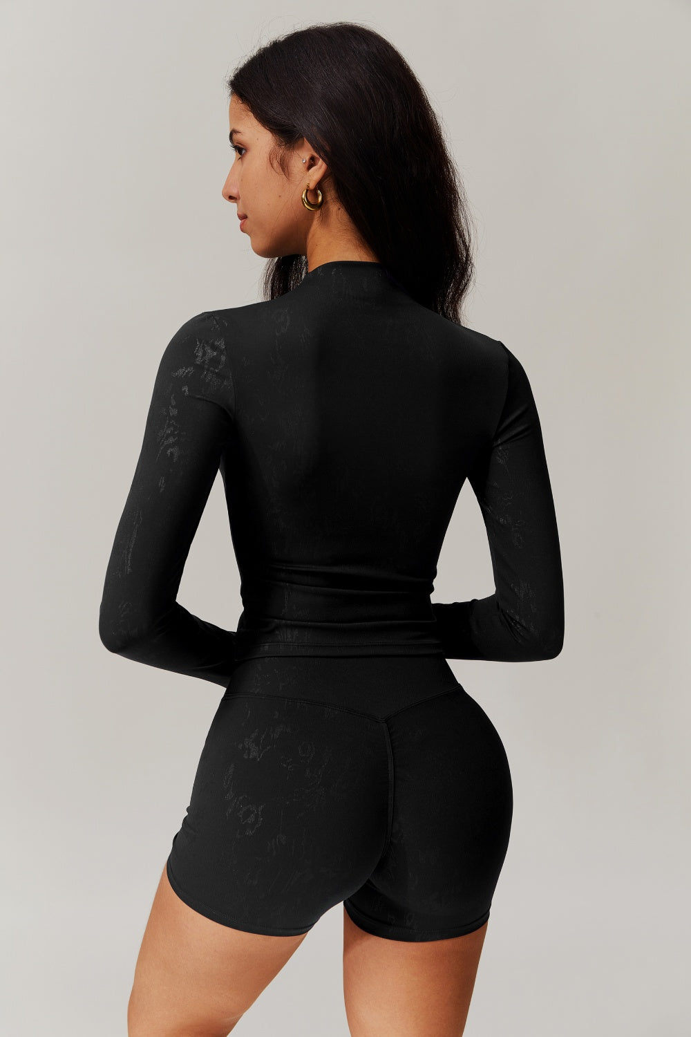 Demi Long Sleeve Top - Black - Maison and Aurora