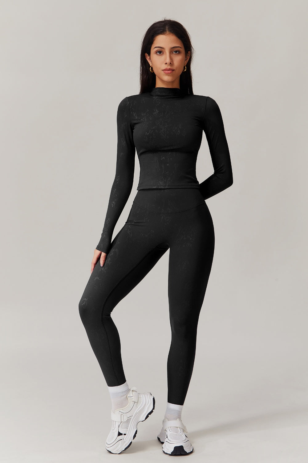 Demi Long Sleeve Top - Black - Maison and Aurora