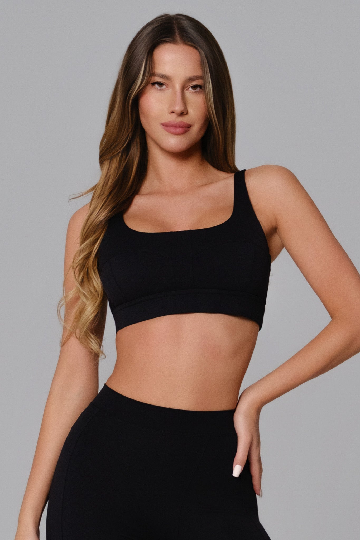 Marcella Sports Bra - Black - Maison and Aurora