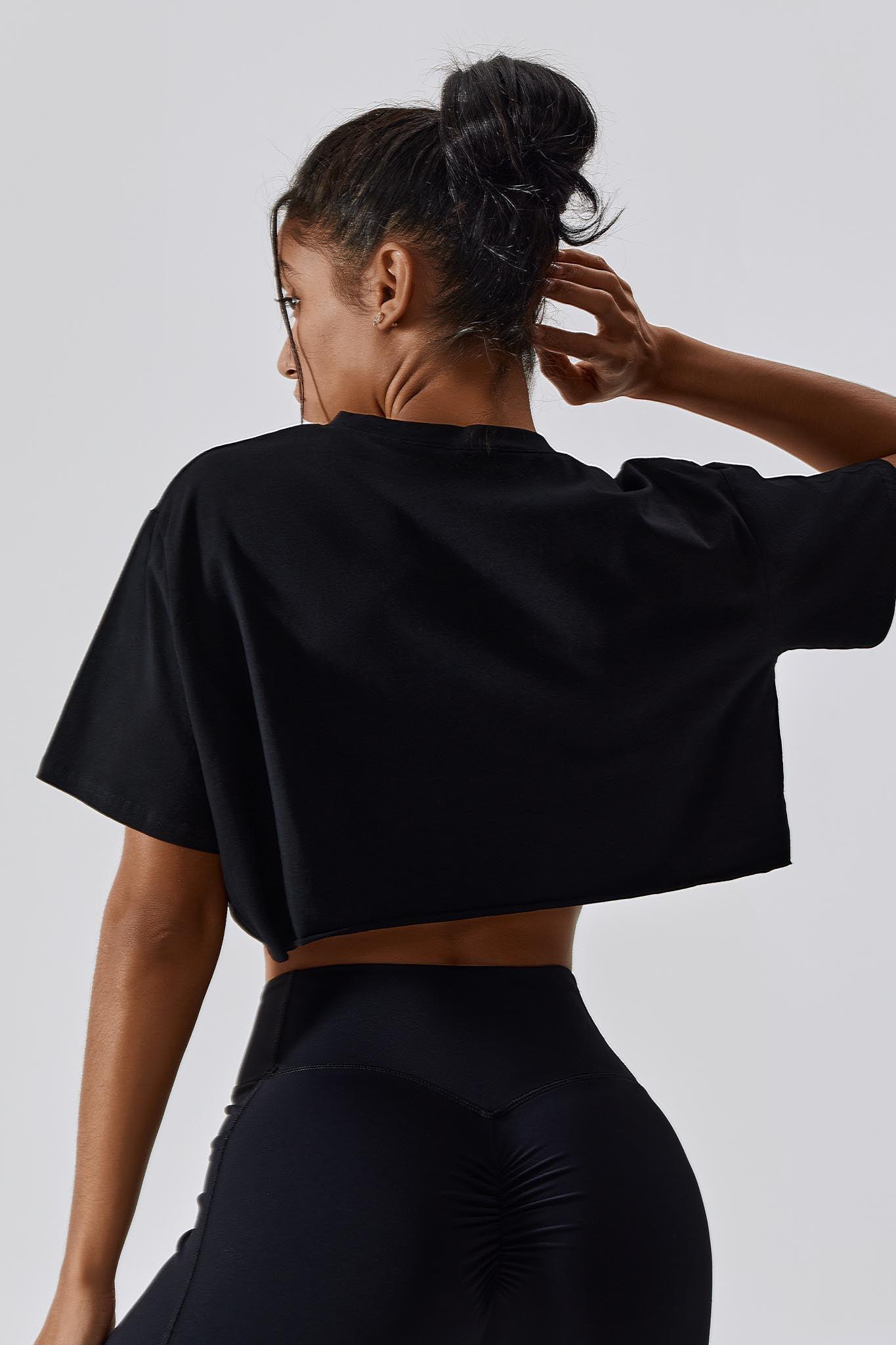 Impulse Crop Top - Black (FINAL SALE) - Maison and Aurora