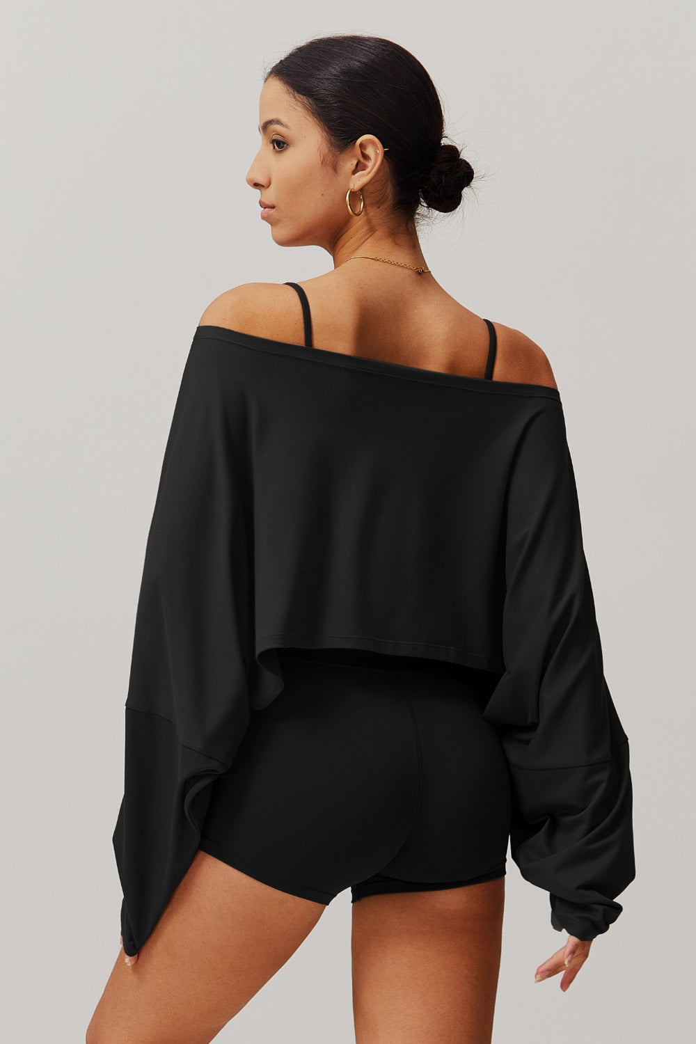 Ivy Long Sleeve Top - Black - Maison and Aurora