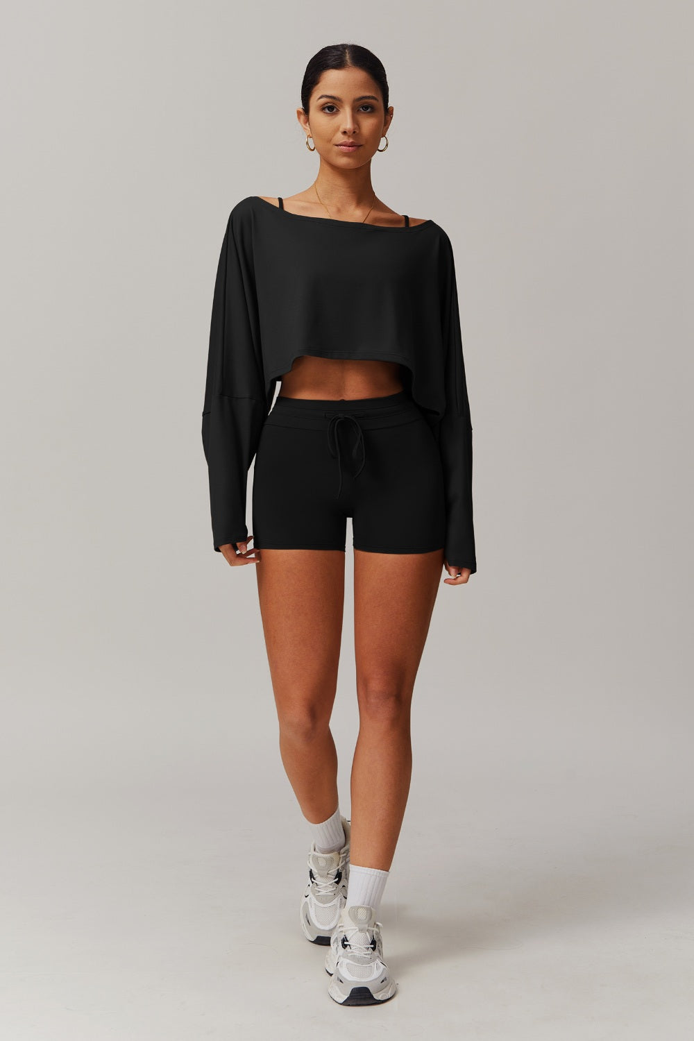 Ivy Long Sleeve Top - Black - Maison and Aurora