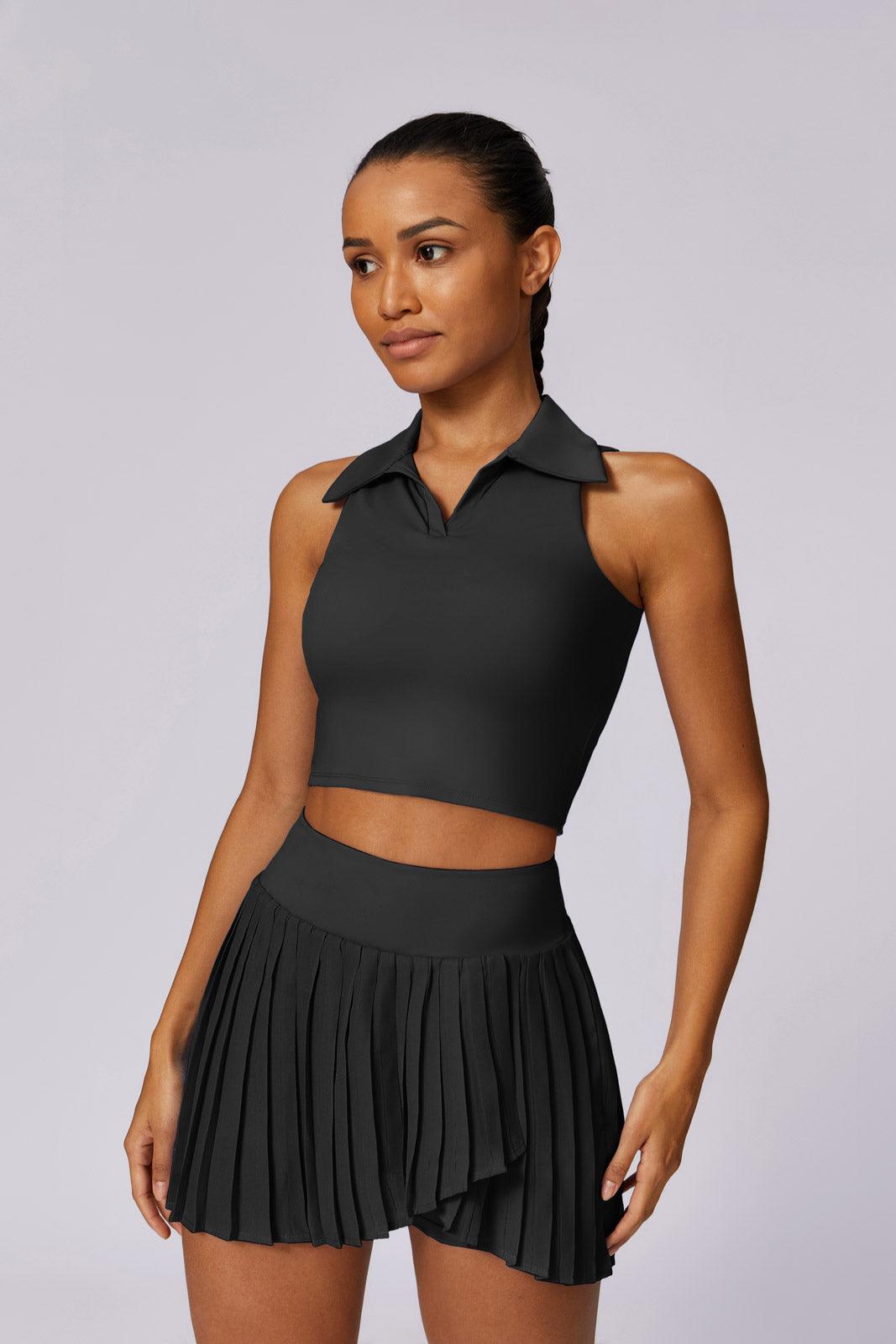 Quinn Crop Top - Black Maison and Aurora