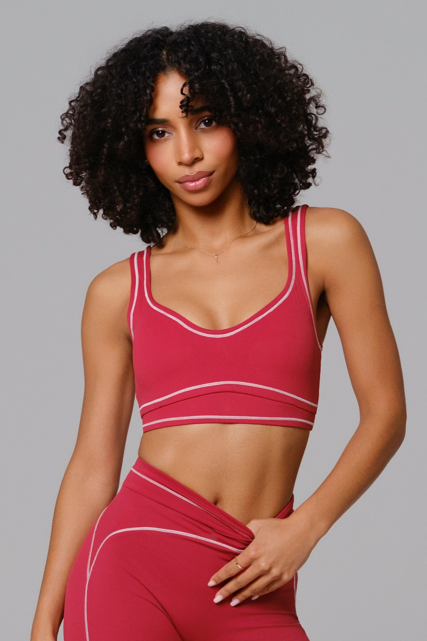 Shelly Sports Bra - Cherry Red - Maison and Aurora