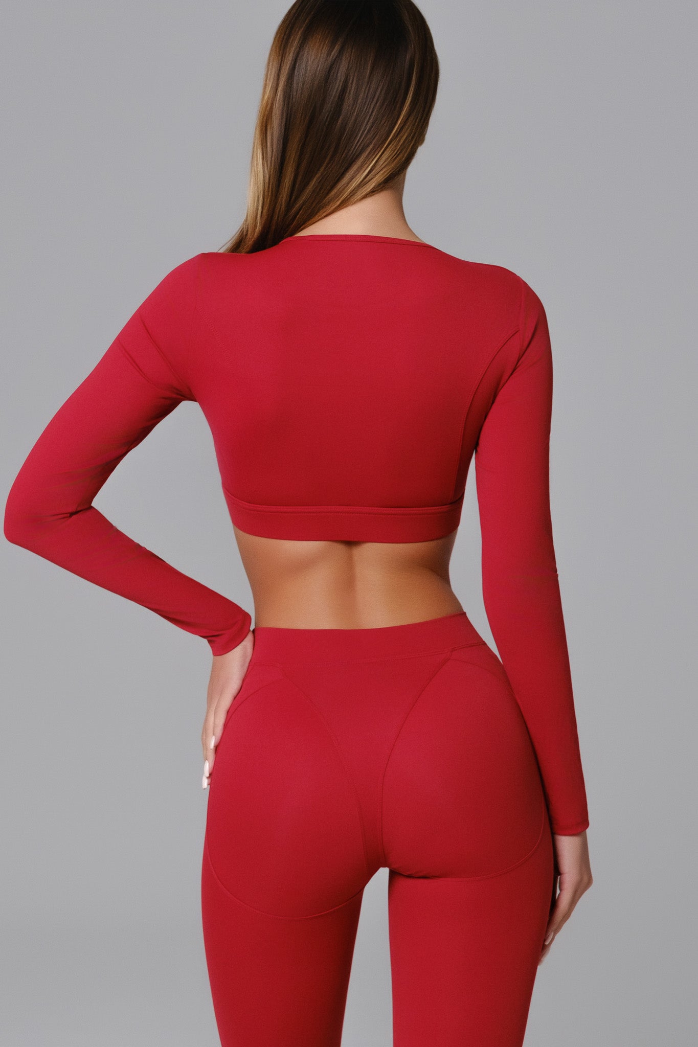 Marcella Long Sleeve Top - Ember Red - Maison and Aurora