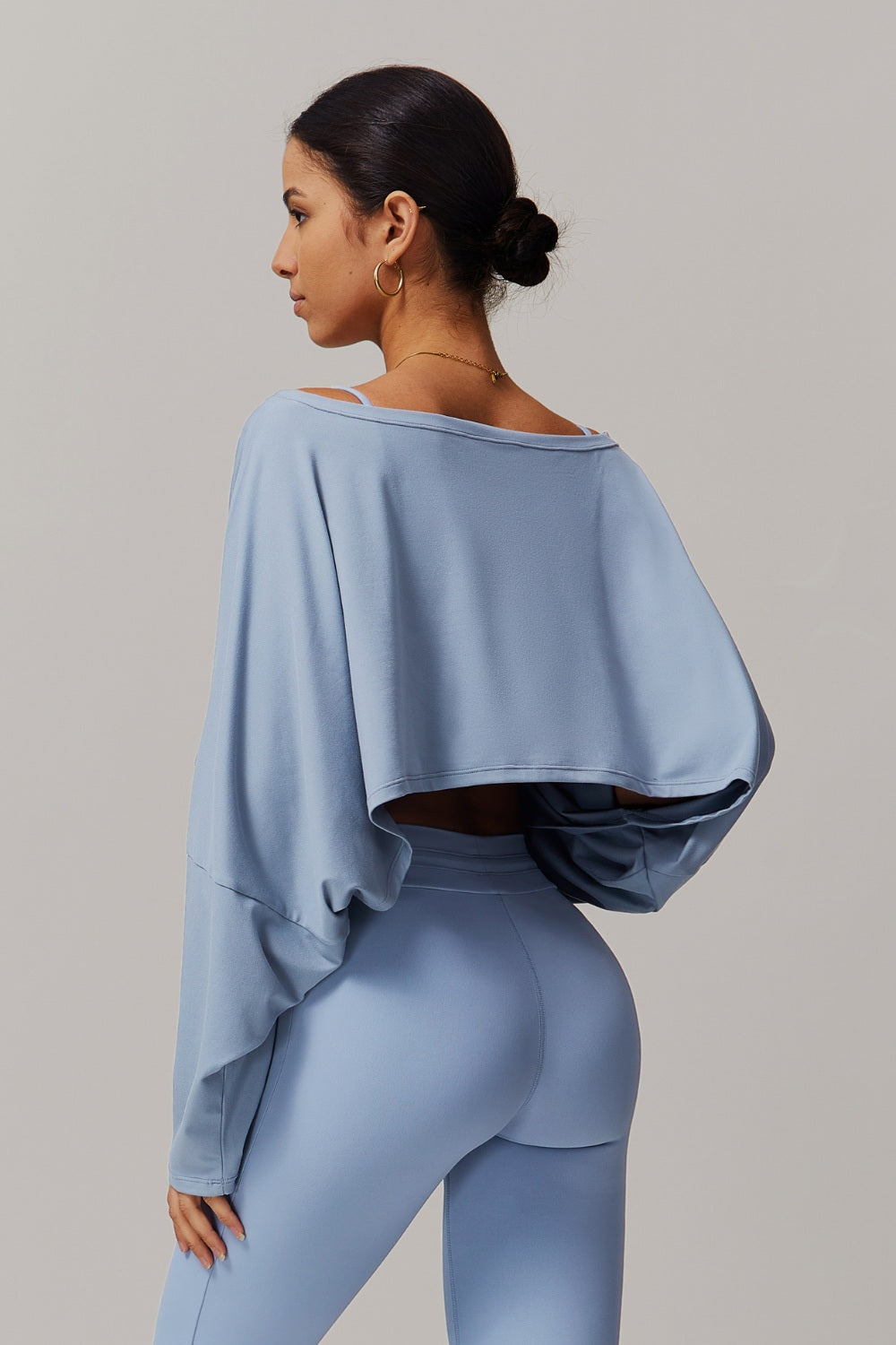 Ivy Long Sleeve Top - Ice Blue - Maison and Aurora