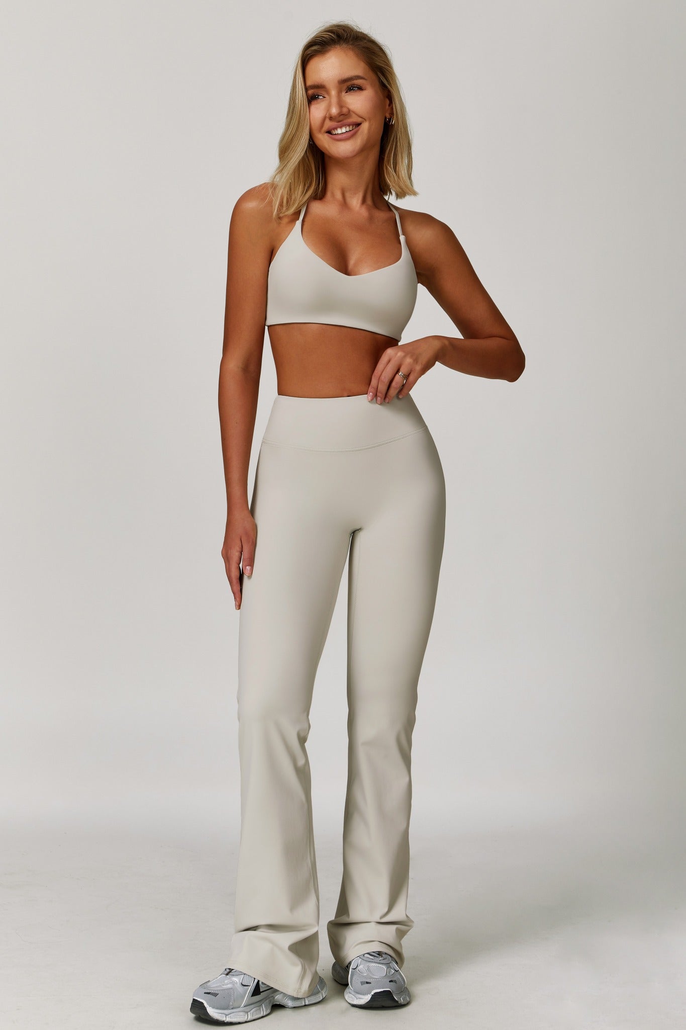 Sahara Sports Bra - Ivory Clay - Maison and Aurora