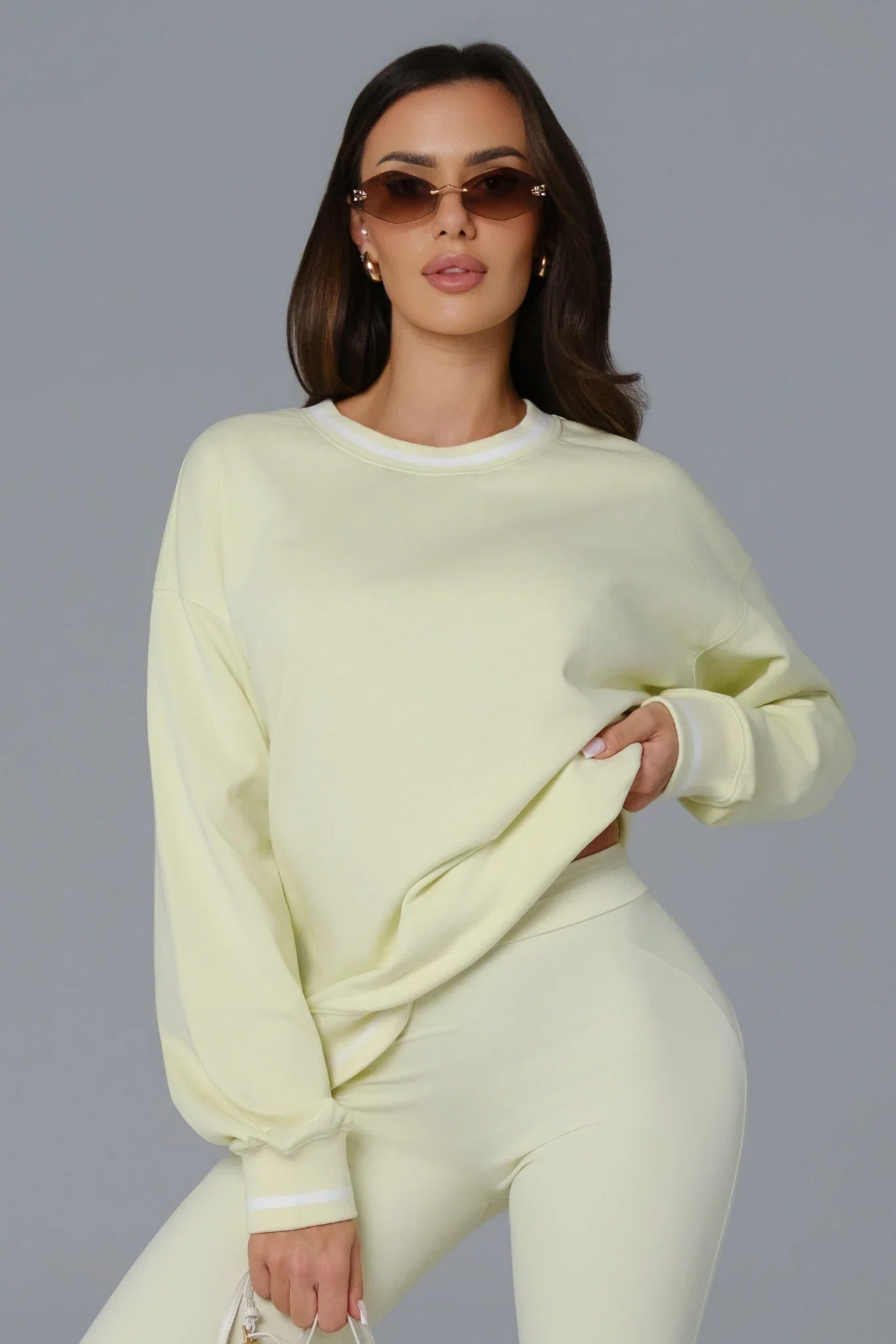 Shelly Oversized Sweatshirt  - Lime - Maison and Aurora