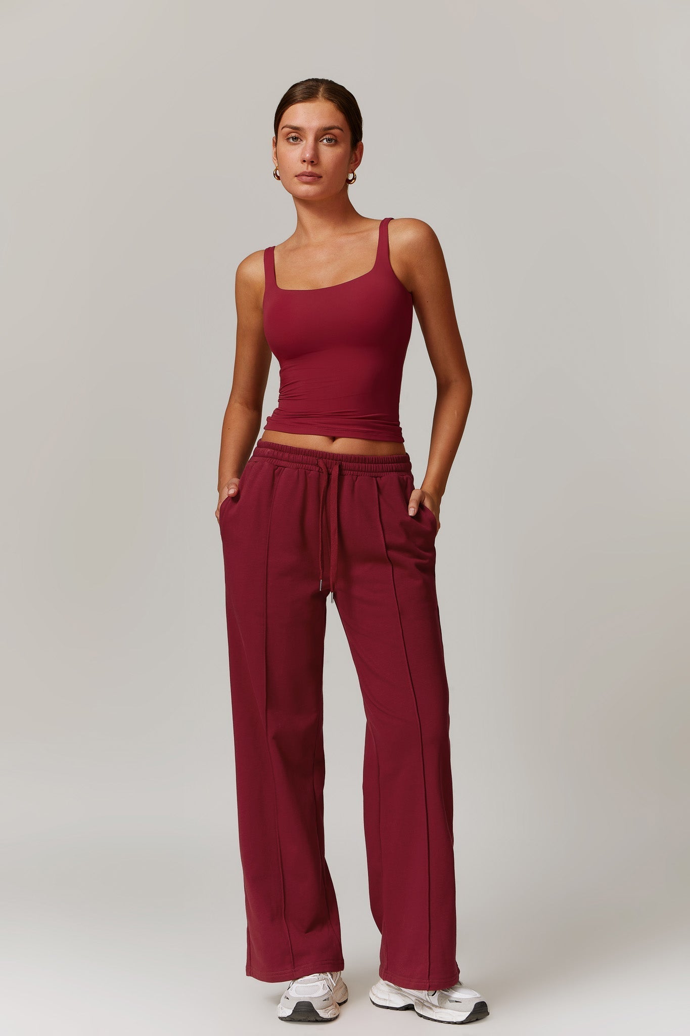 Amber Sleeveless Top - Maroon - Maison and Aurora