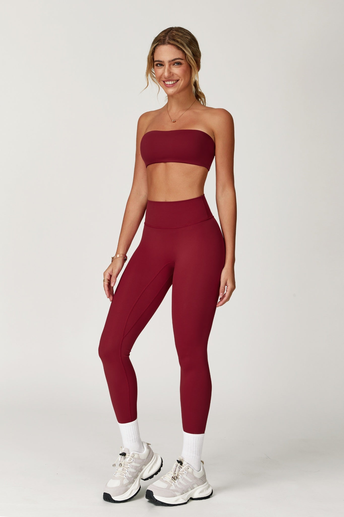 Esme Sports Bra - Maroon - Maison and Aurora