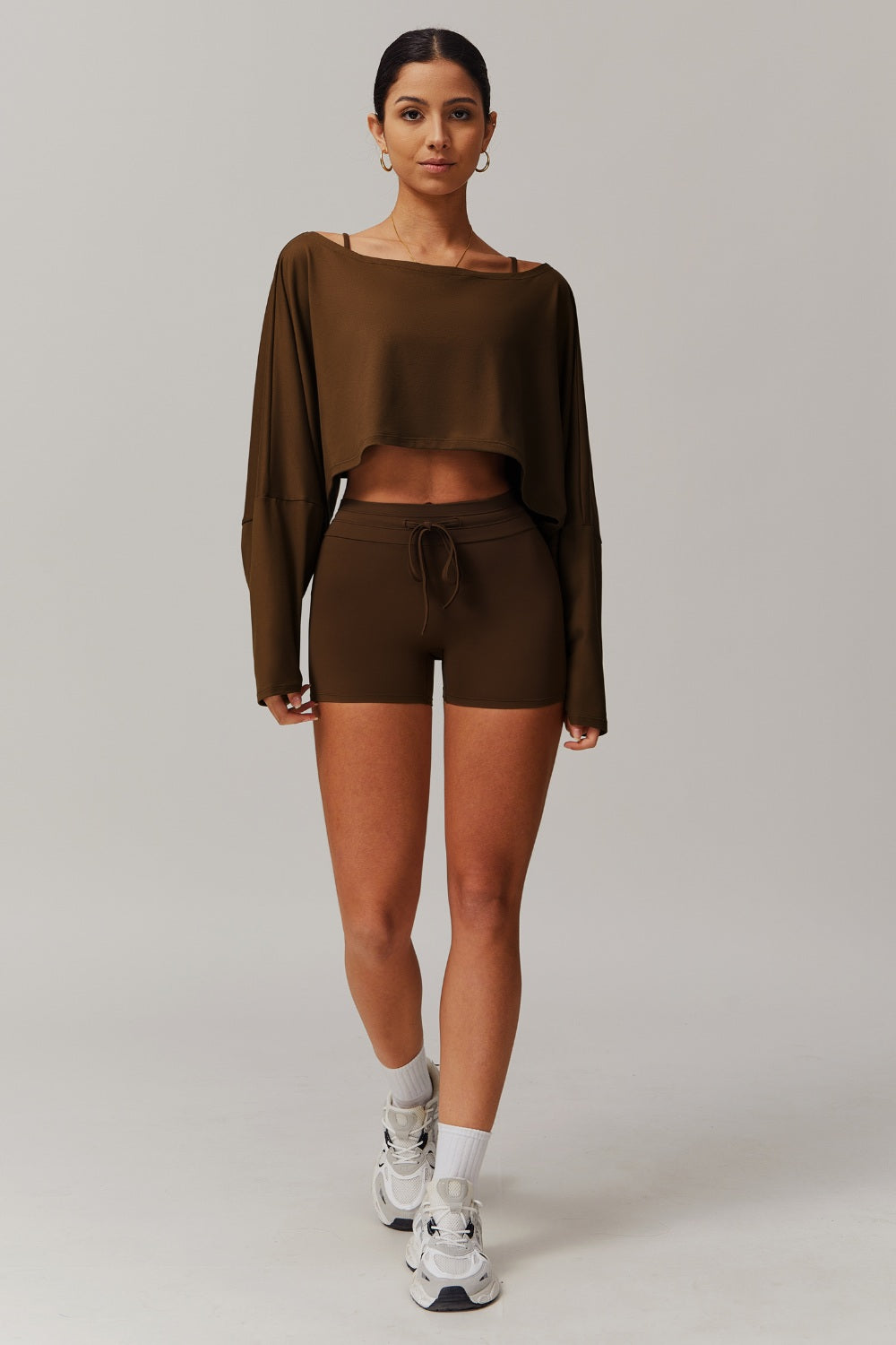 Ivy Long Sleeve Top - Mocha - Maison and Aurora