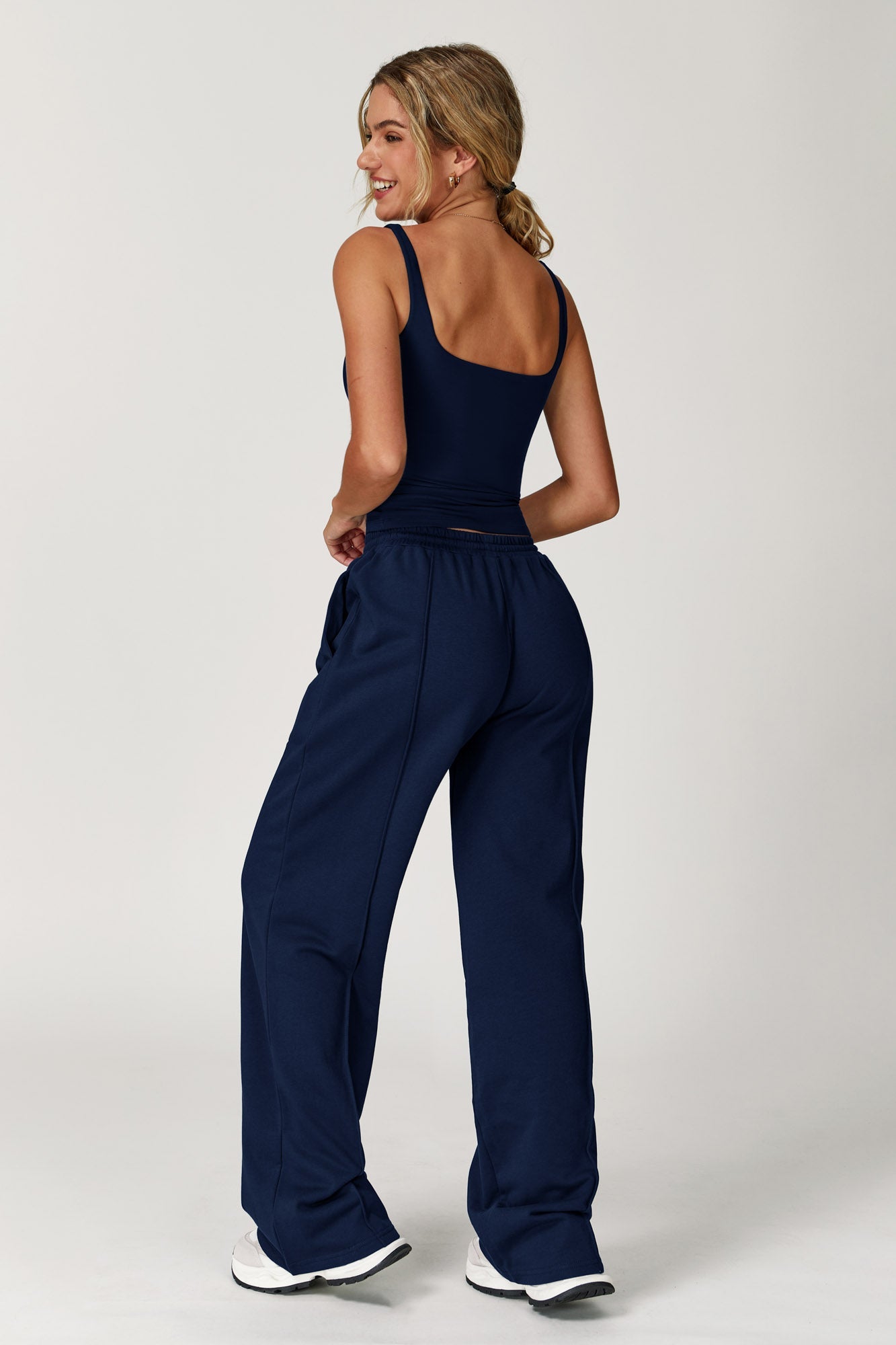 Amber Sleeveless Top - Navy - Maison and Aurora