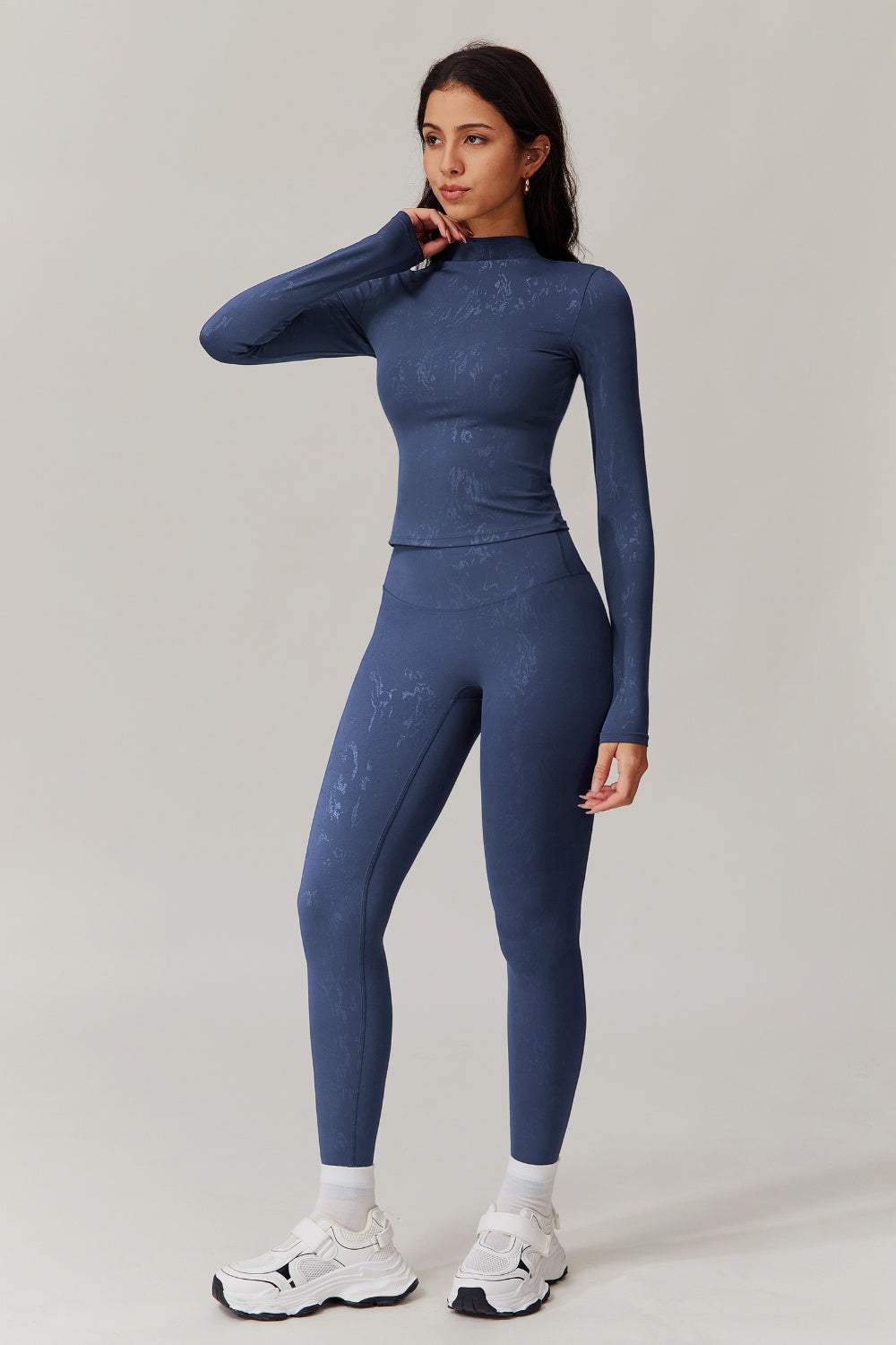 Demi Long Sleeve Top - Navy - Maison and Aurora