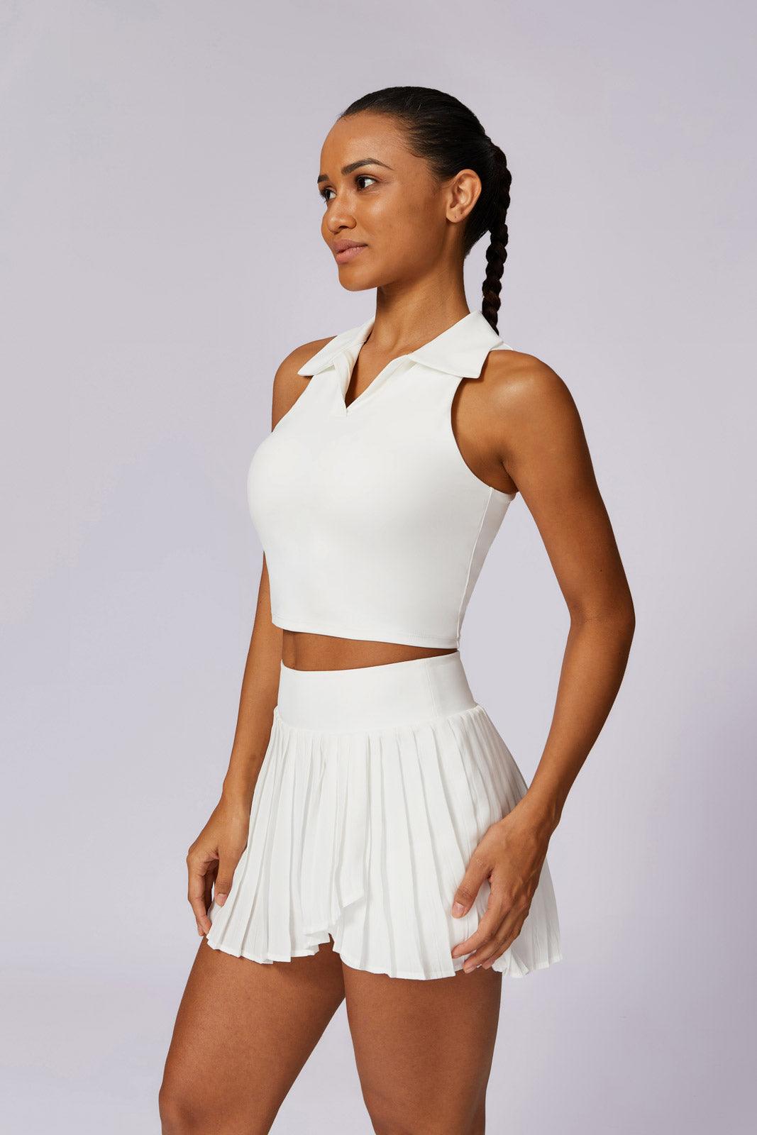 Quinn Crop Top - Porcelain White Maison and Aurora