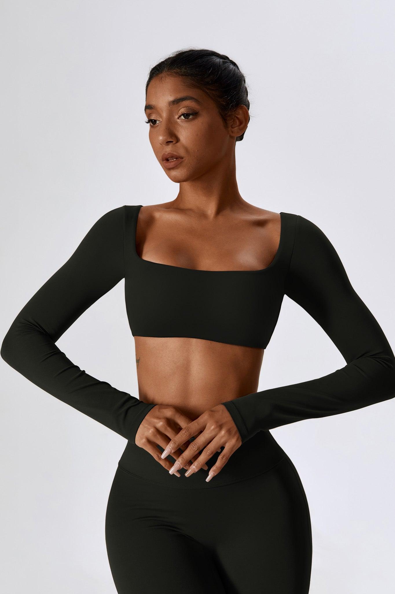 Heaven Crop Top - Black - Maison and Aurora