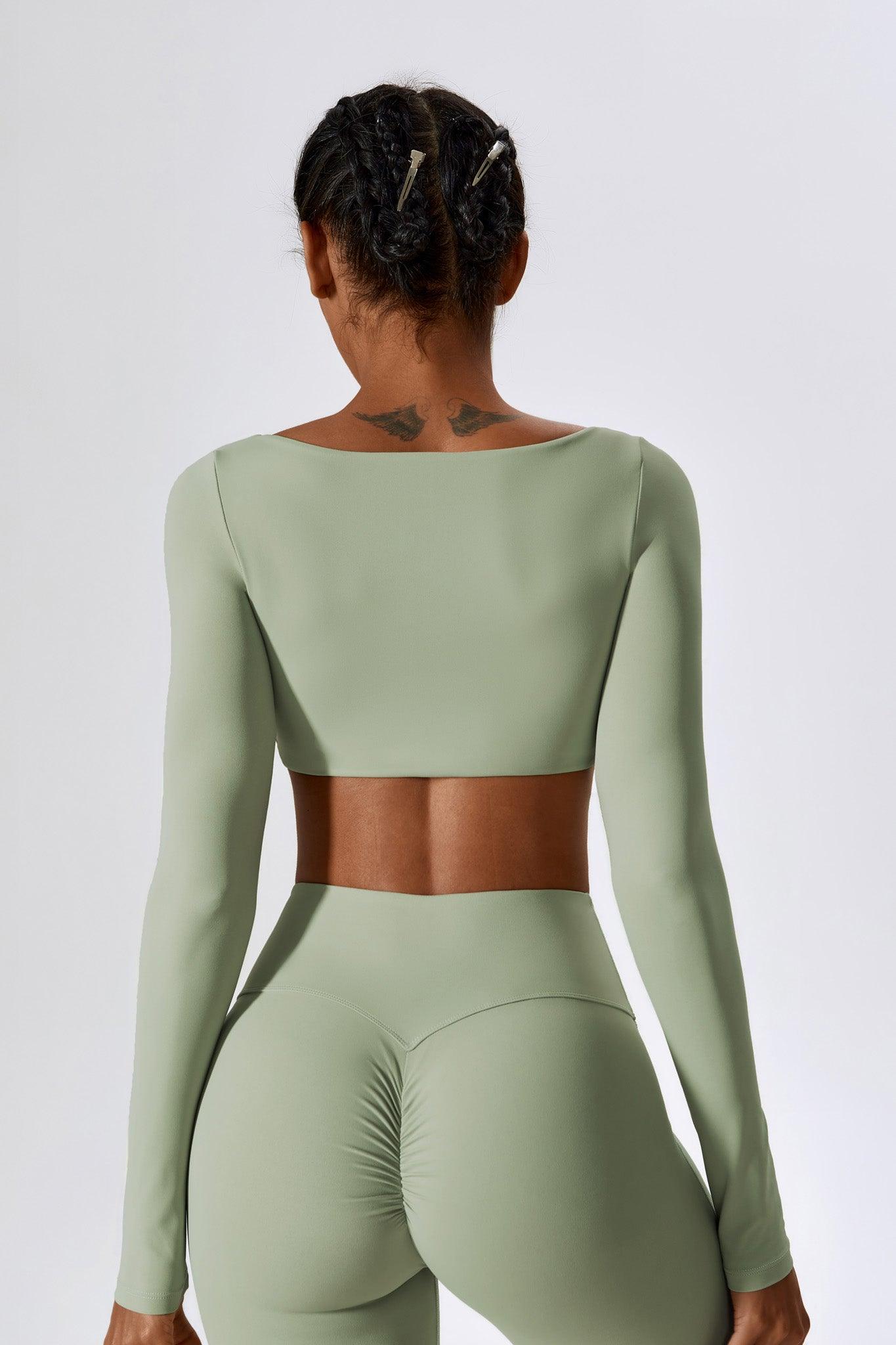 Heaven Crop Top - Pistachio - Maison and Aurora