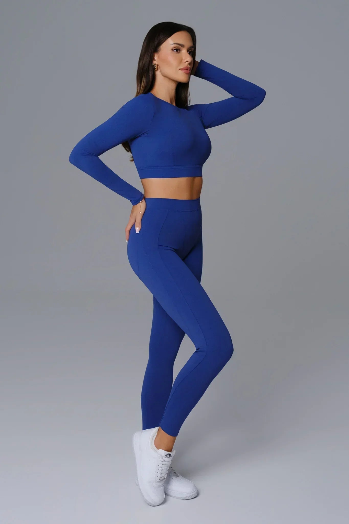Marcella Long Sleeve Top - Sapphire Blue - Maison and Aurora