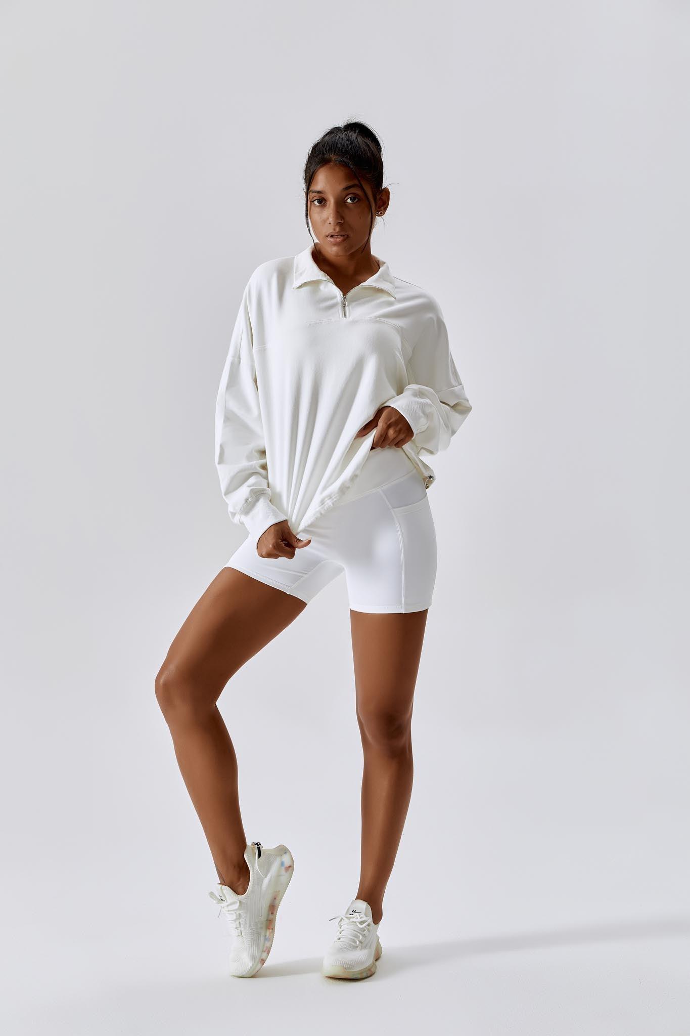 Impulse Shorts - White (FINAL SALE) - Maison and Aurora